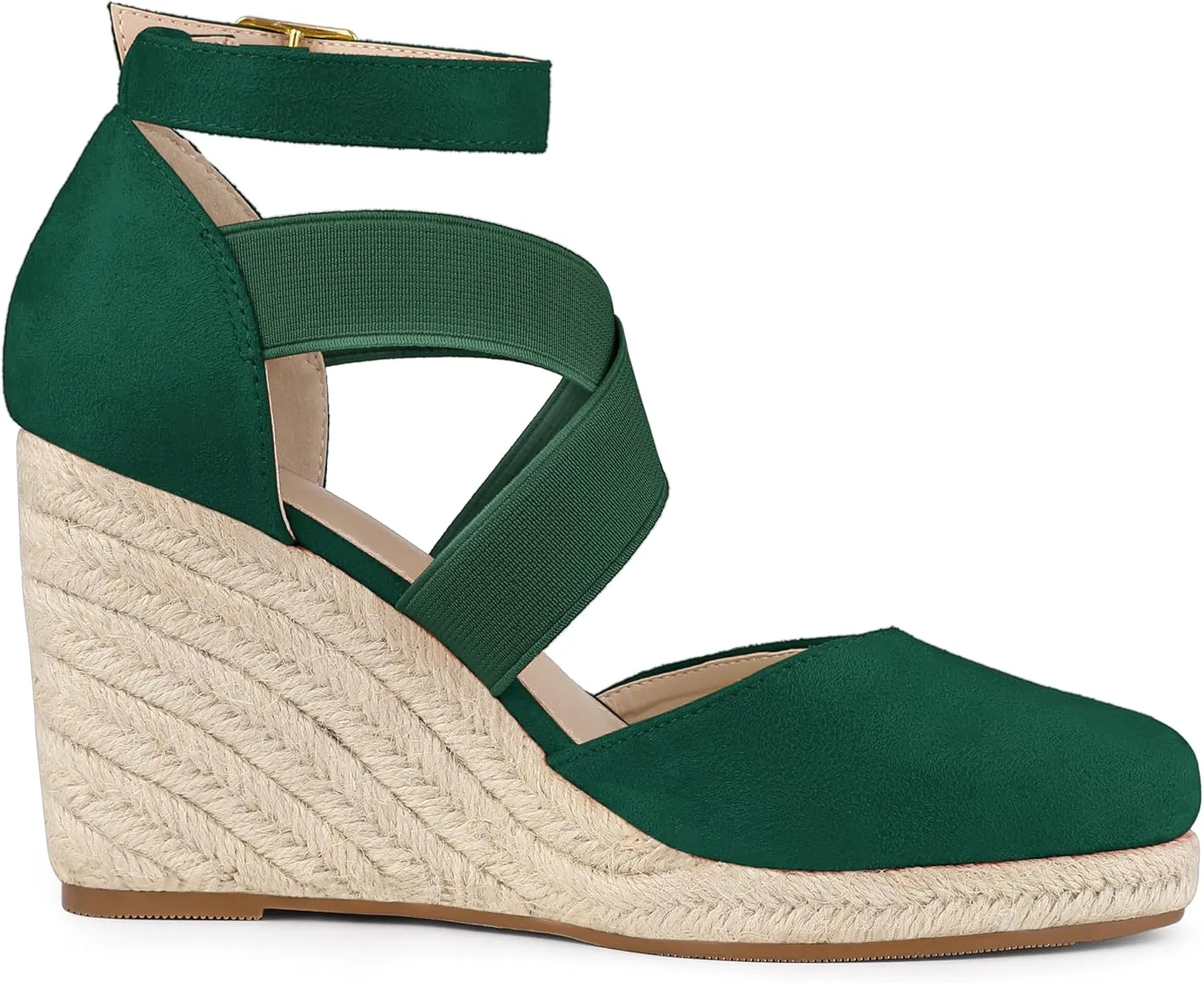 Allegra K Women's Espadrilles Closed Toe Wedges Heels Sandals