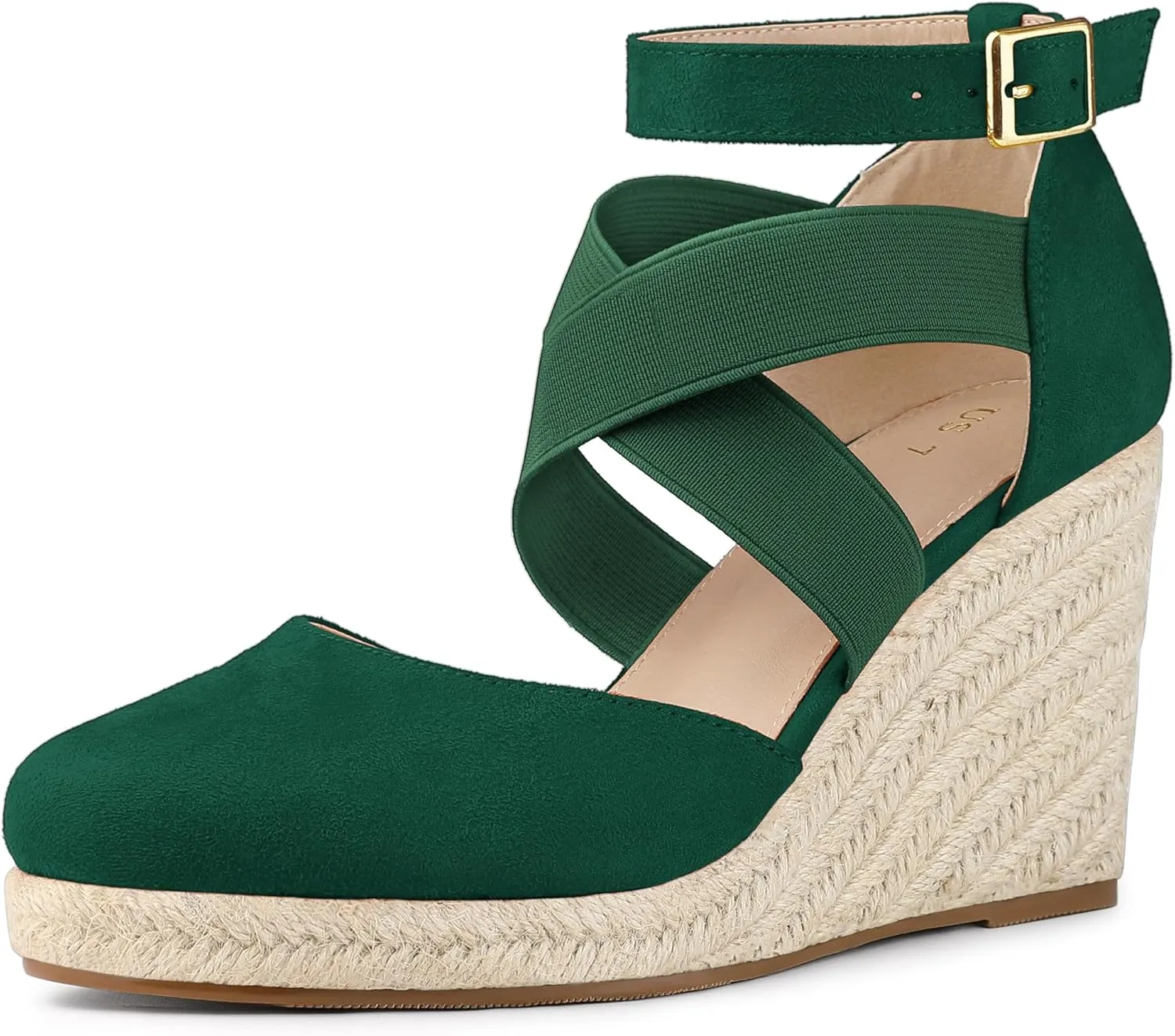 Allegra K Women's Espadrilles Closed Toe Wedges Heels Sandals