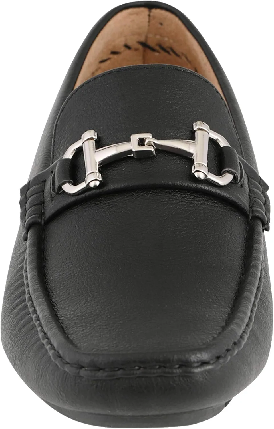 Amali Walken Men's Casual Slip-On Loafers, Driving Moccasin Shoes for Men with Silver Buckle, Available in Plush Microfiber and PU Leather