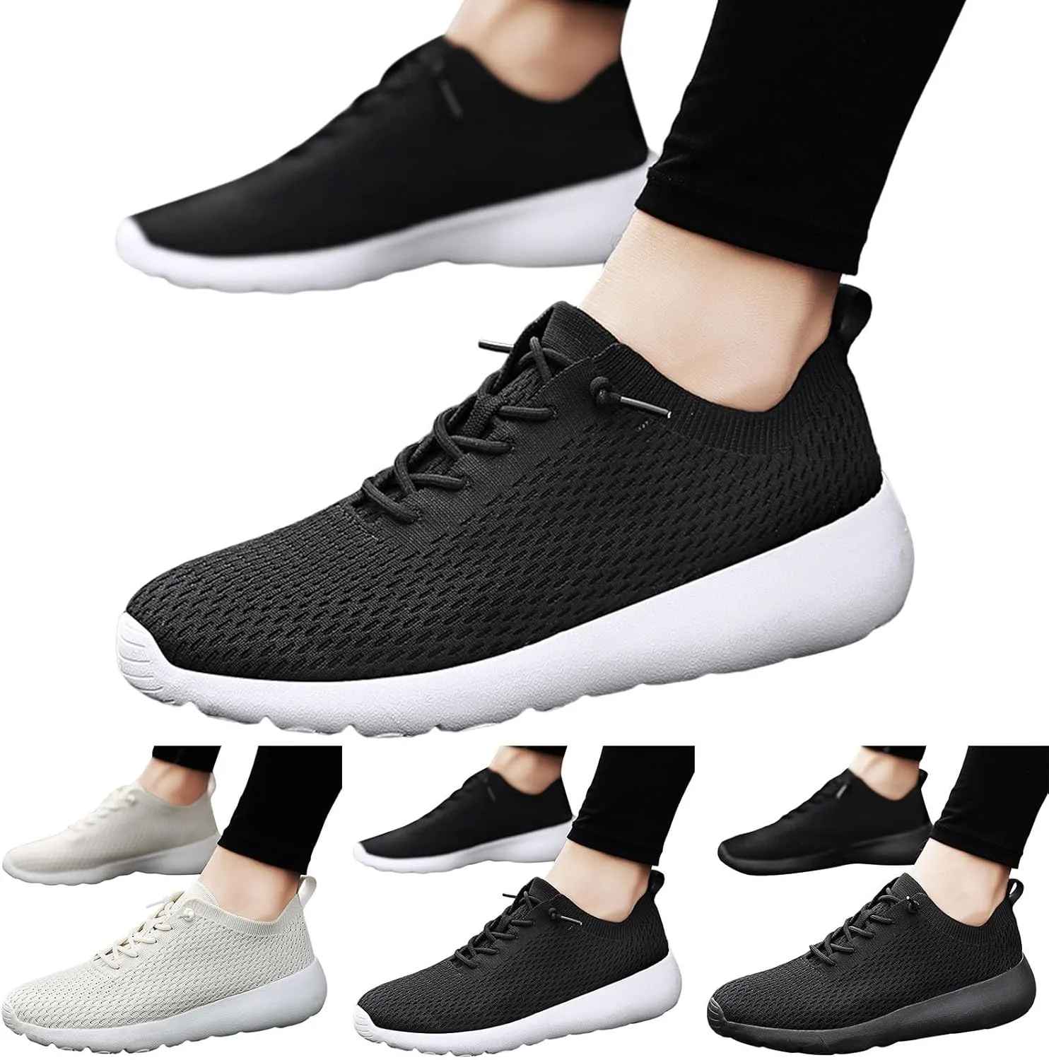 Arch Support Fitness Sneaker for Men Breathable and Light Outdoor Comfy Walking Shoe Comfortable Stretch Shoes