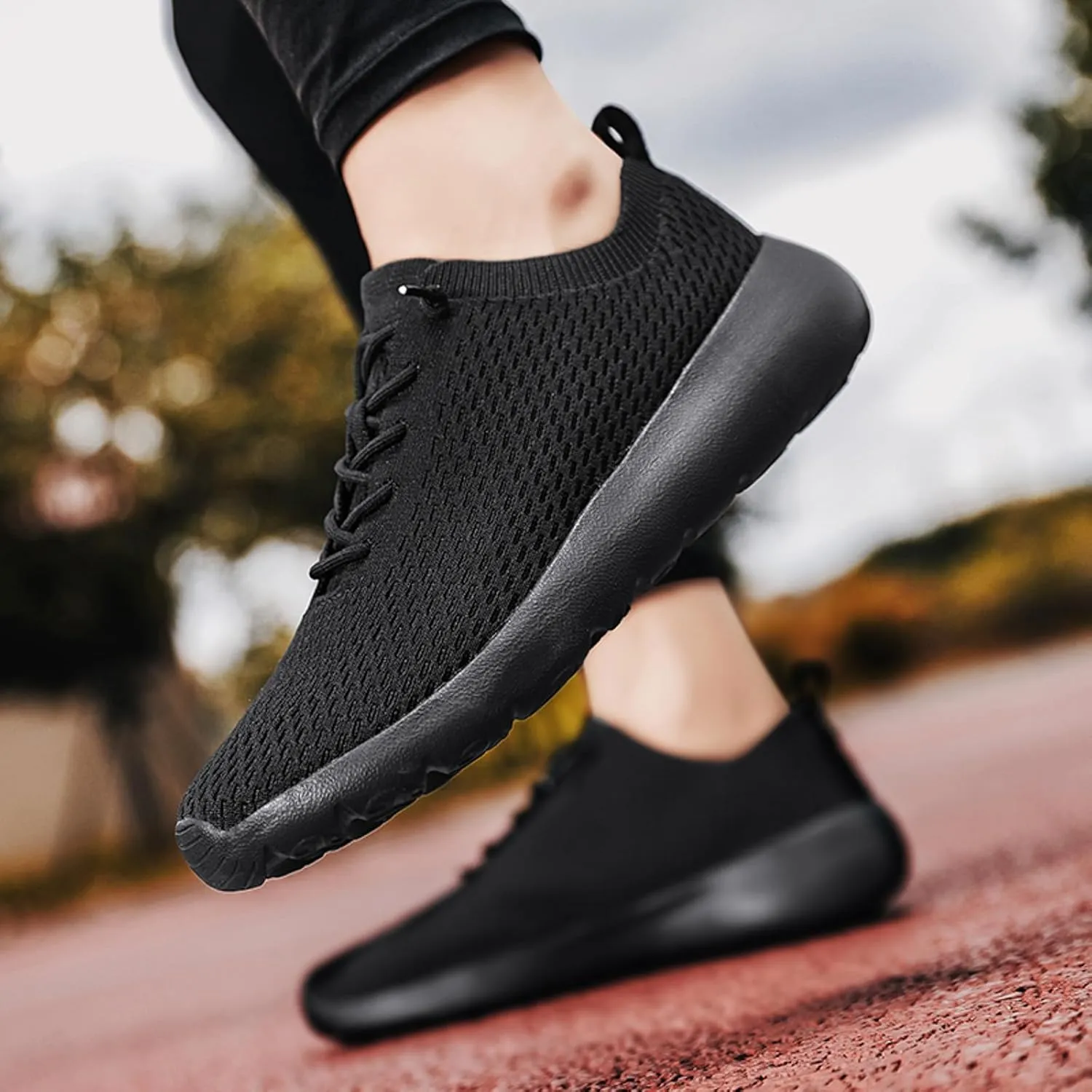 Arch Support Fitness Sneaker for Men Breathable and Light Outdoor Comfy Walking Shoe Comfortable Stretch Shoes