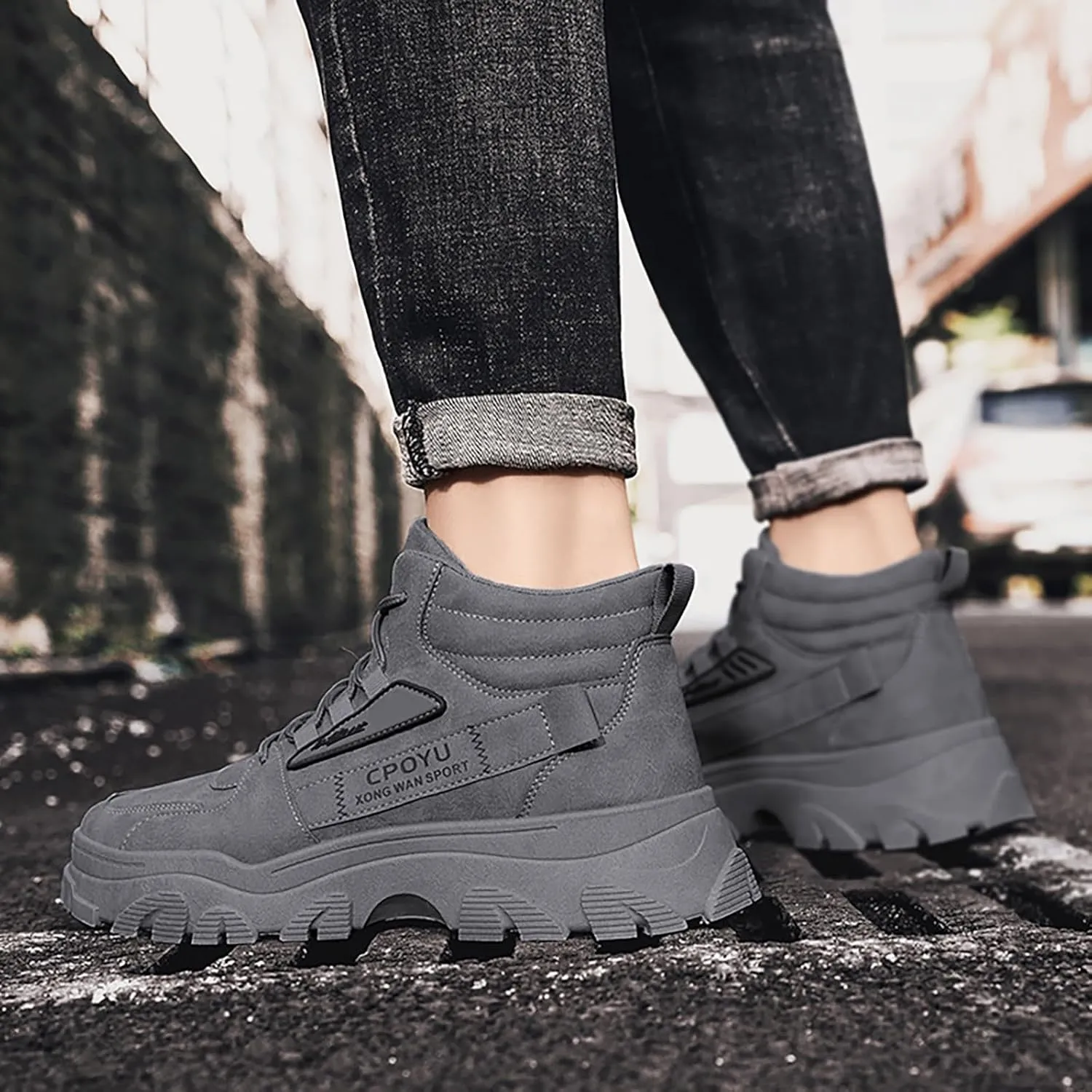 Arch Support Walking Shoes for Men Comfortable Breathable Stretch Canvas Slip on Sneaker Non Slip Walking Shoes