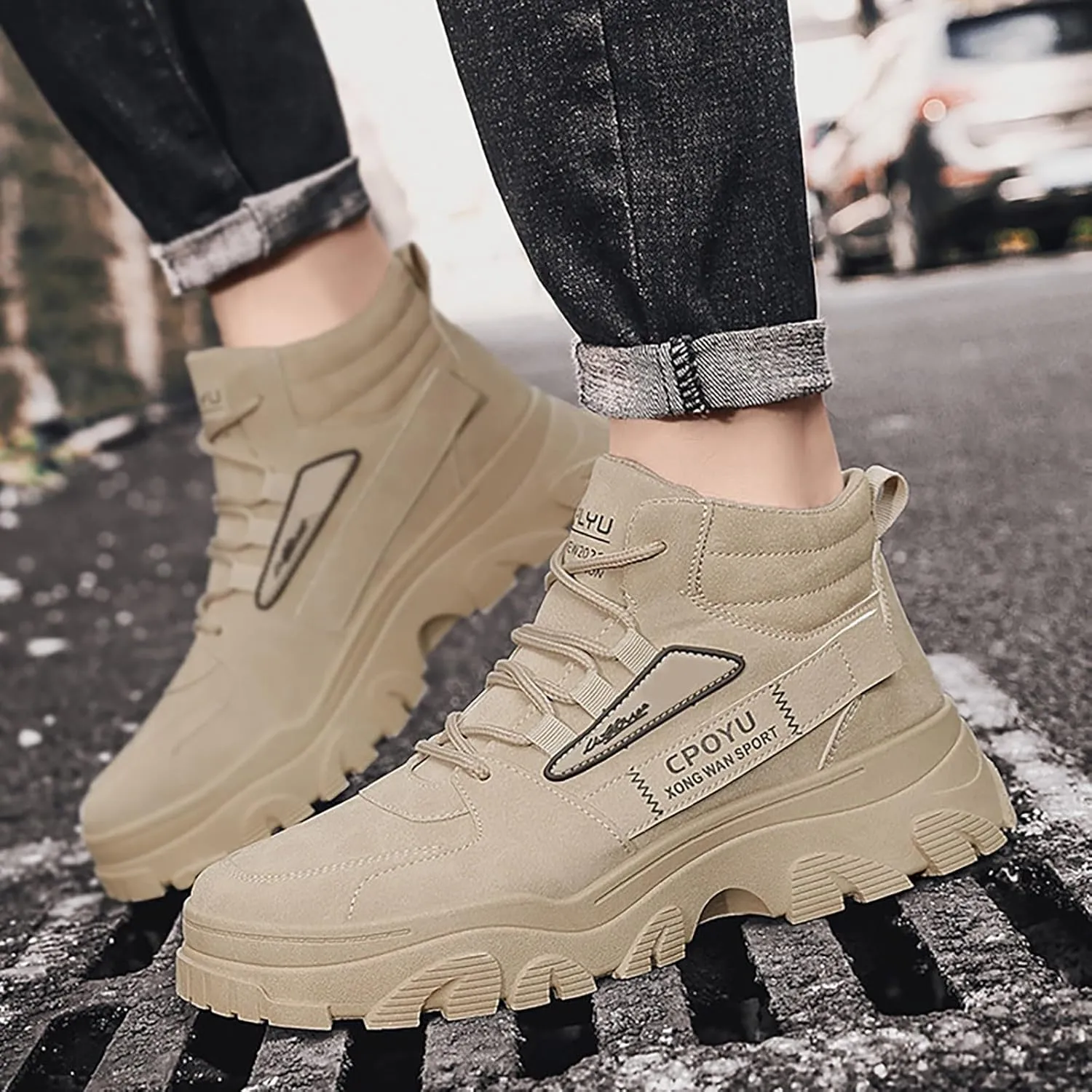 Arch Support Walking Shoes for Men Comfortable Breathable Stretch Canvas Slip on Sneaker Non Slip Walking Shoes