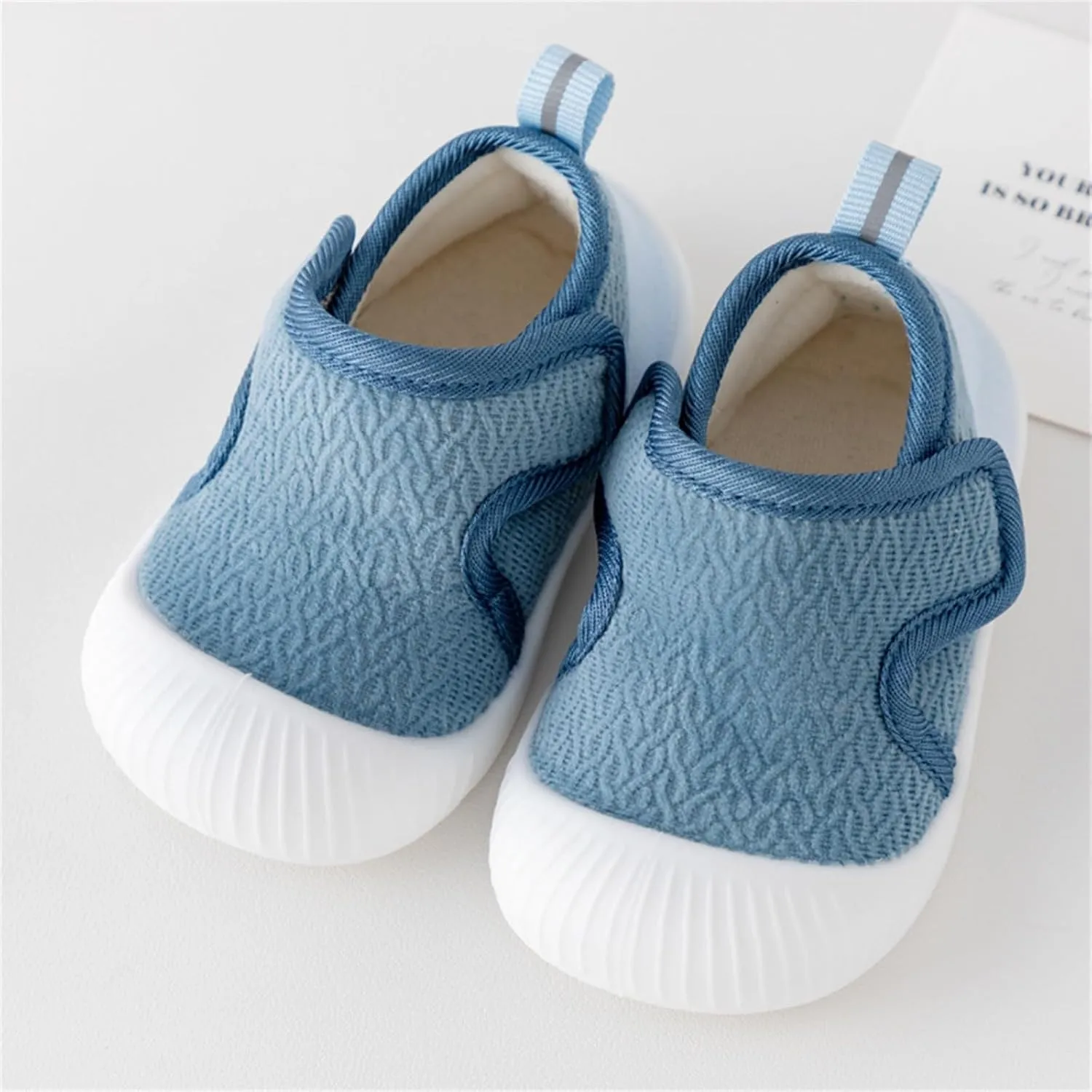 Baby Sneakers Girls Boys Lightweight Breathable Mesh First Walking Shoes 0‐18 Months Walking Shoes Slip On Barefoot