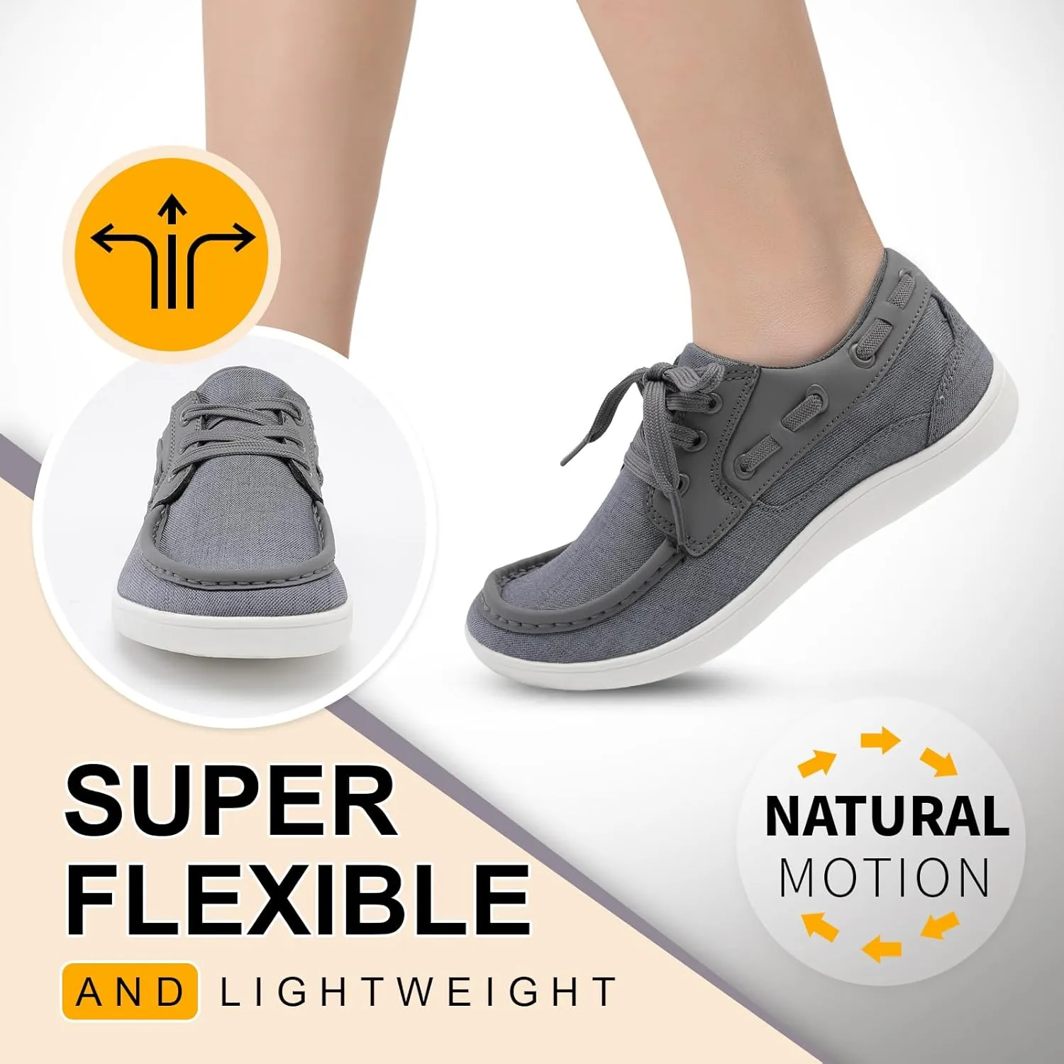 BARERUN Womens Walking Shoes Barefoot Minimalist Trail Running Shoes Wide Toe Zero Drop Tennis Sneakers for Jogging Hiking Athletic Lightweight Cross Training Shoes for Gym Office Driving