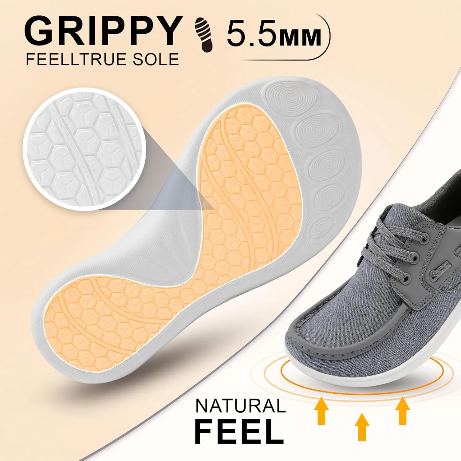 BARERUN Womens Walking Shoes Barefoot Minimalist Trail Running Shoes Wide Toe Zero Drop Tennis Sneakers for Jogging Hiking Athletic Lightweight Cross Training Shoes for Gym Office Driving
