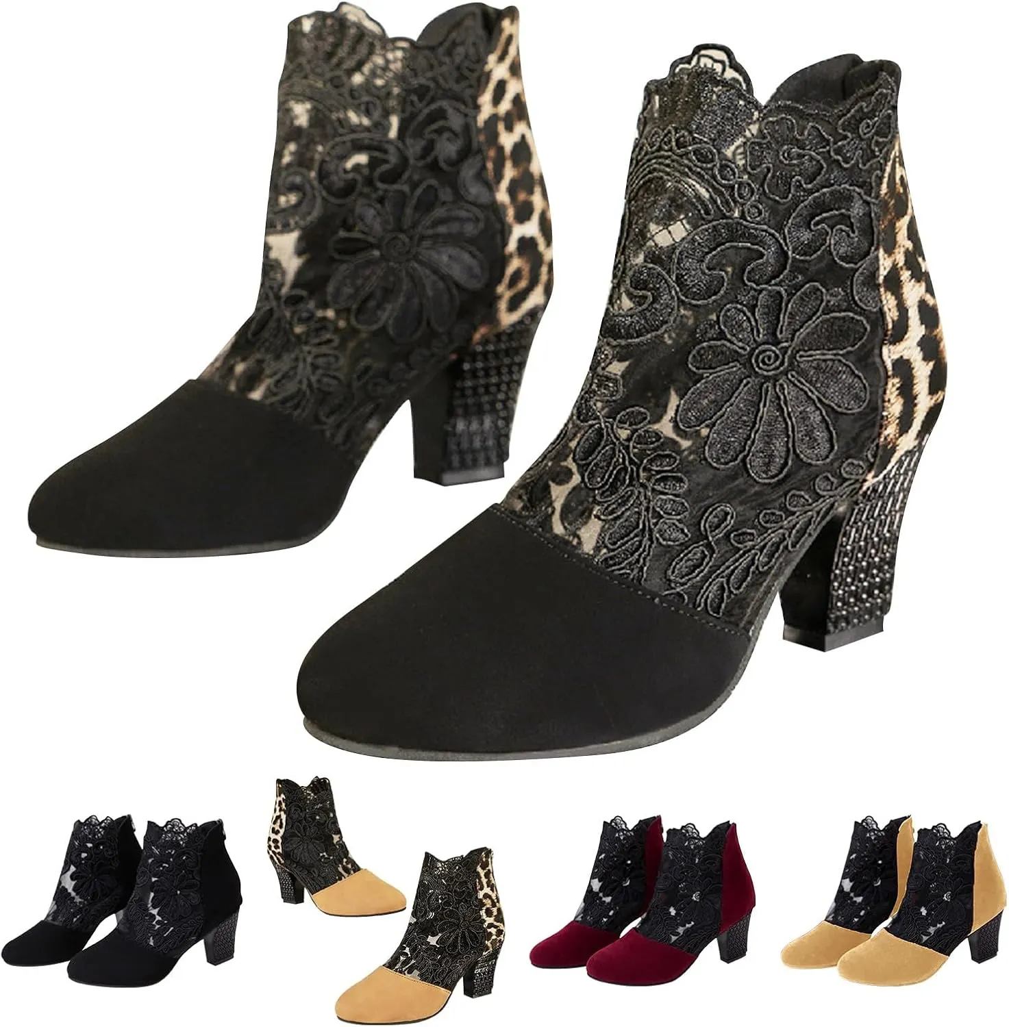 Boots Women Beige Boots for Women Cow Boots for Women Wide Calf Boots Women'S Ankle Boots & Booties Comfort White Boots Men