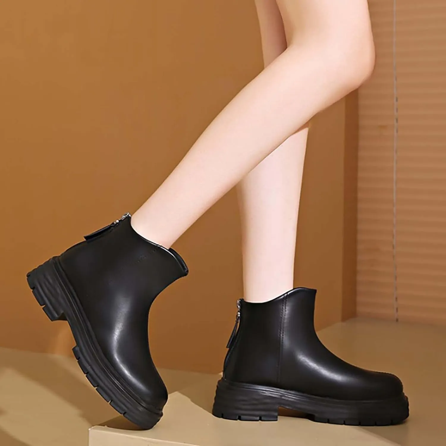 Boots Women Beige Boots for Women Cow Boots for Women Wide Calf Boots Women'S Ankle Boots & Booties Comfort White Boots Men