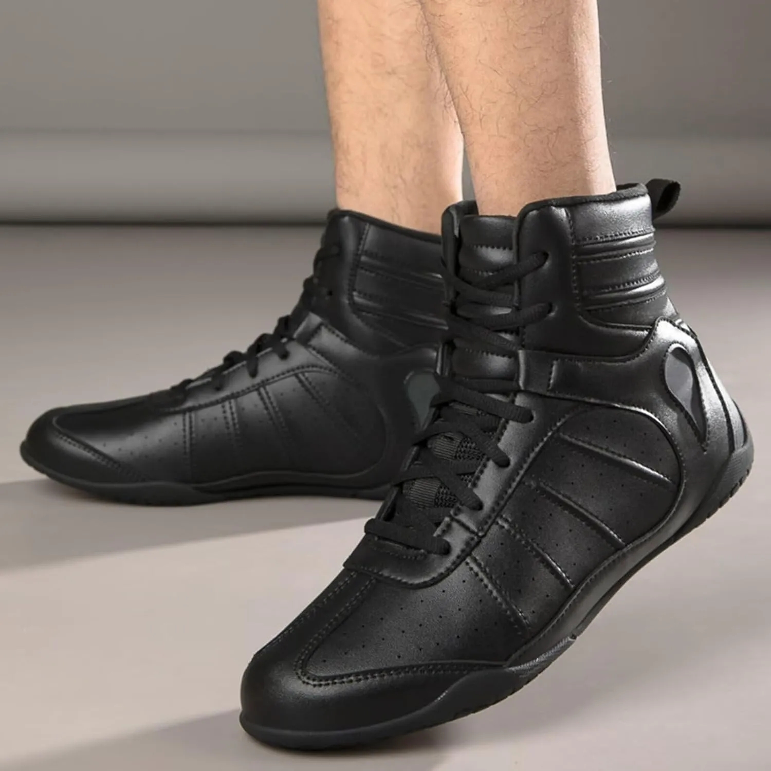 Boxing Shoes for Men Wrestling Shoes Combat Training Shoes Women's Fitness Sneakers High Top Wrestling Training Shoes