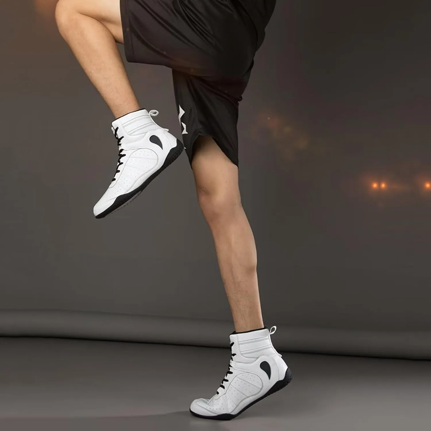Boxing Shoes for Men Wrestling Shoes Combat Training Shoes Women's Fitness Sneakers High Top Wrestling Training Shoes