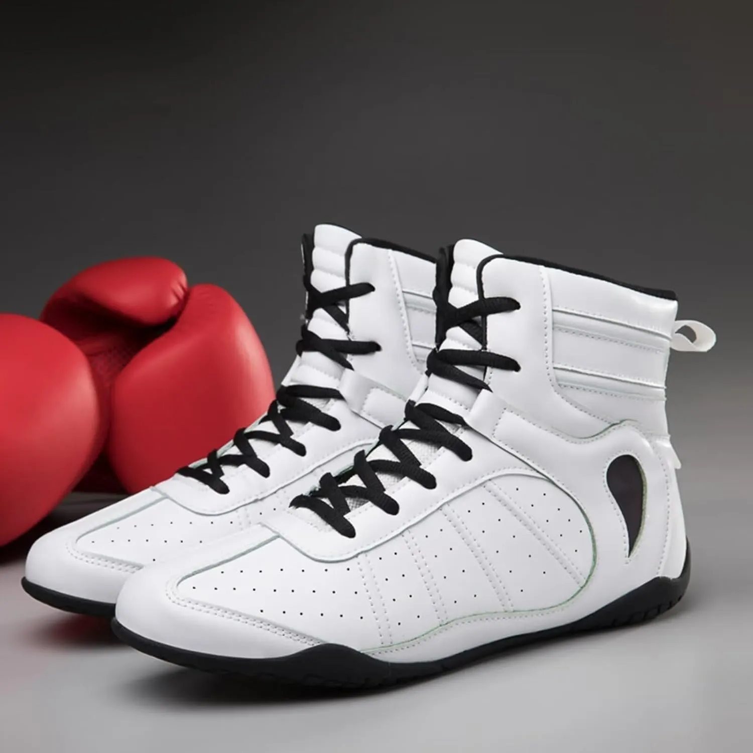 Boxing Shoes for Men Wrestling Shoes Combat Training Shoes Women's Fitness Sneakers High Top Wrestling Training Shoes