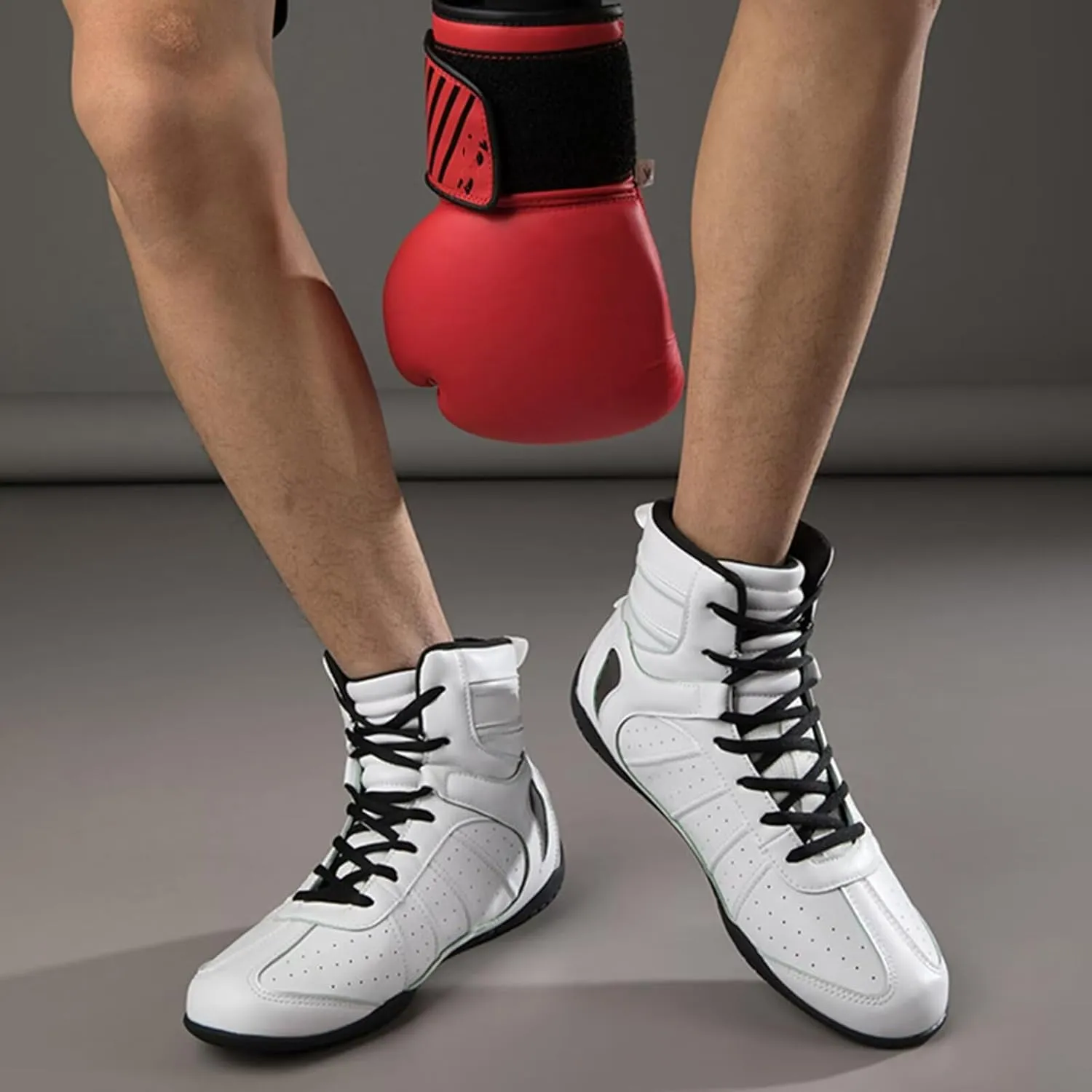 Boxing Shoes for Men Wrestling Shoes Combat Training Shoes Women's Fitness Sneakers High Top Wrestling Training Shoes