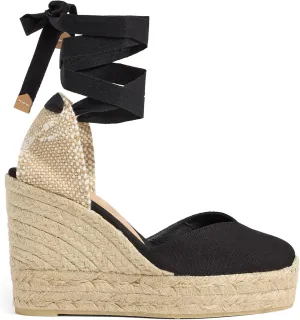 Castañer CASTANER Chiara 80 mm Wedge Espadrille Black 38 (US Women's 8) M