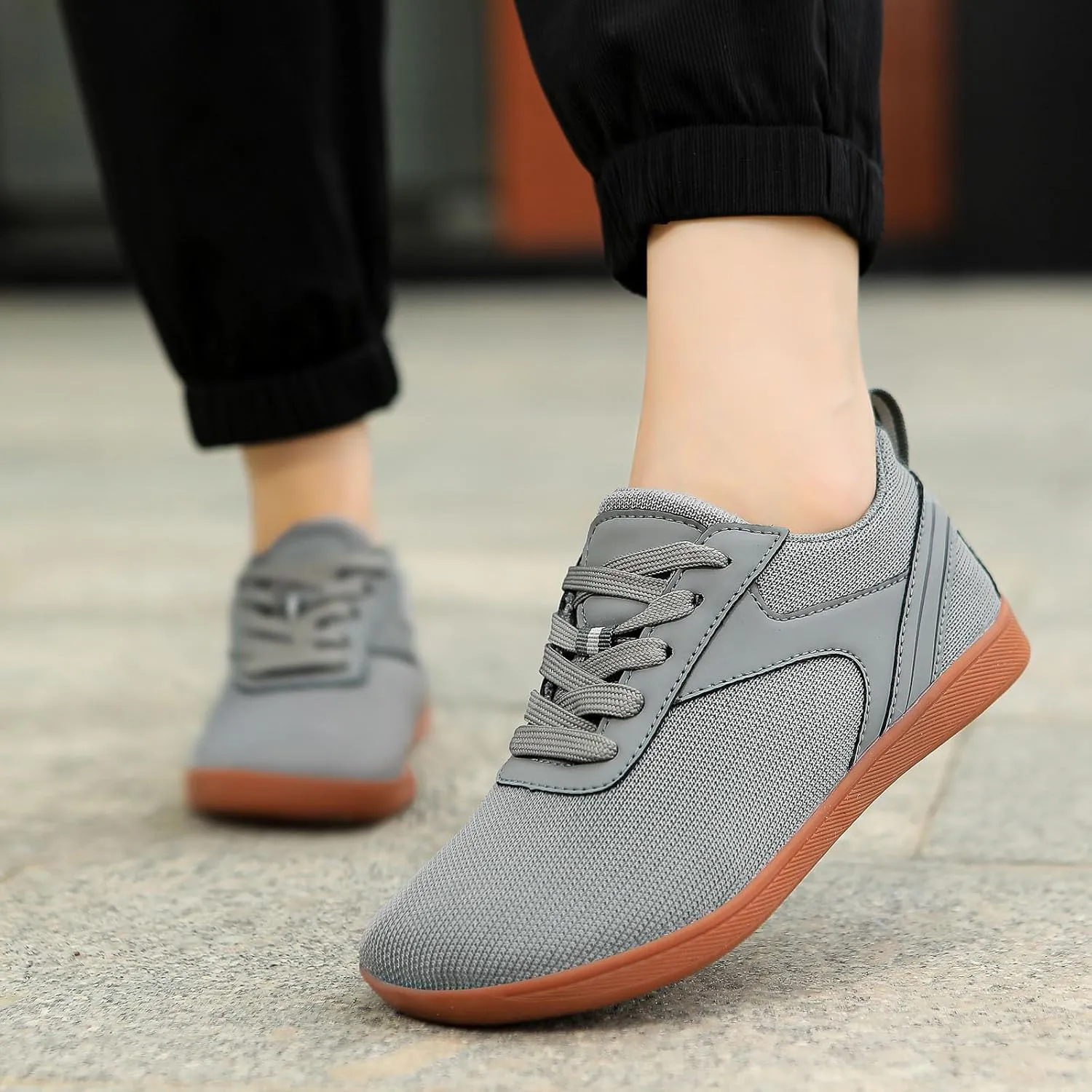 Couple Mesh Sports Casual Shoes Breathable Flat Bottom Lightweight Plus Size Comfortable Men's Dress Shoes Wide Width
