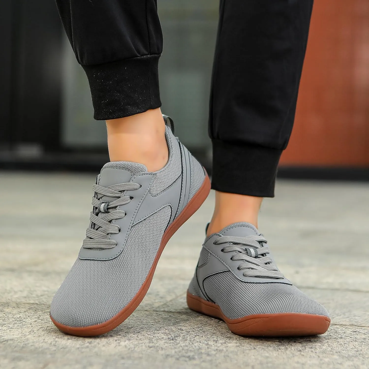 Couple Mesh Sports Casual Shoes Breathable Flat Bottom Lightweight Plus Size Comfortable Men's Dress Shoes Wide Width