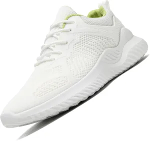 COVS Womens Slip On Walking Shoes, White Tennis Shoes Non Slip Running Shoes Lightweight Workout Shoes Breathable Cushioning Fashion Sneakers