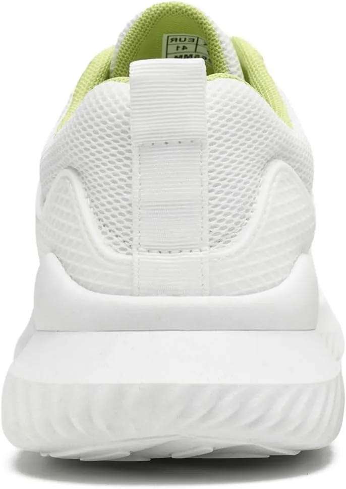 COVS Womens Slip On Walking Shoes, White Tennis Shoes Non Slip Running Shoes Lightweight Workout Shoes Breathable Cushioning Fashion Sneakers