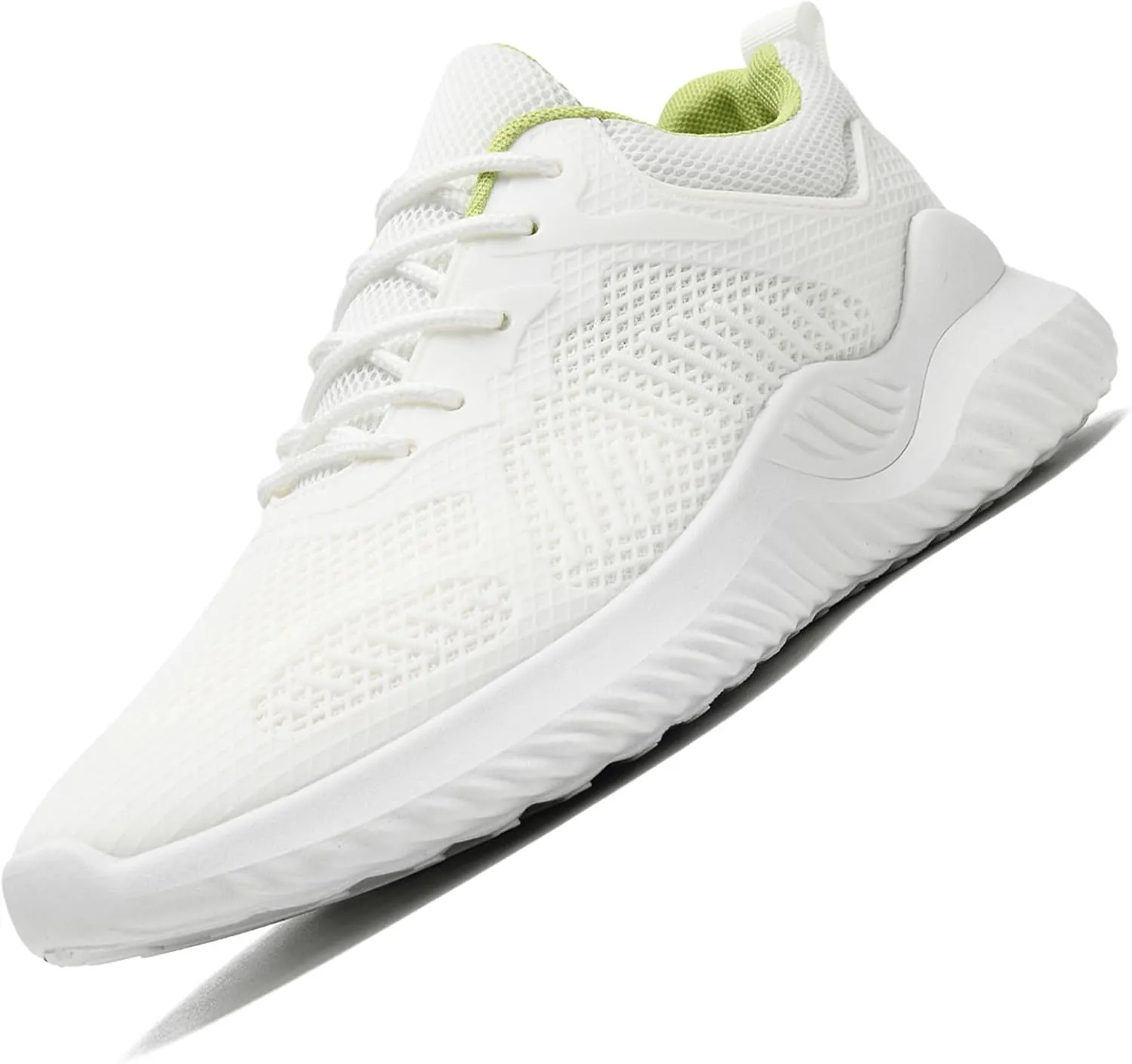 COVS Womens Slip On Walking Shoes, White Tennis Shoes Non Slip Running Shoes Lightweight Workout Shoes Breathable Cushioning Fashion Sneakers