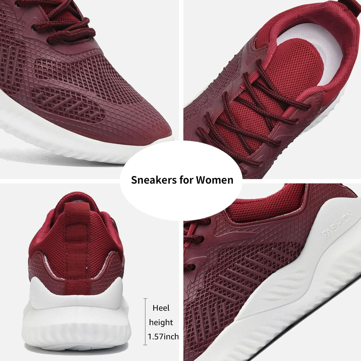 COVS Womens Slip On Walking Shoes, White Tennis Shoes Non Slip Running Shoes Lightweight Workout Shoes Breathable Cushioning Fashion Sneakers