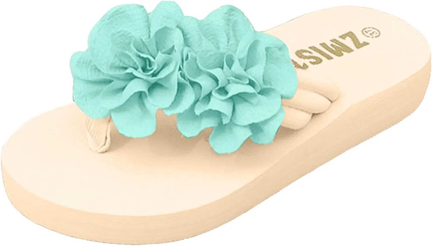 Eduavar Womens Sandals Summer Slip On Yoga Foam Comfortable Flip Flops with Arch Support Non-Slip Walking Thong Slippers