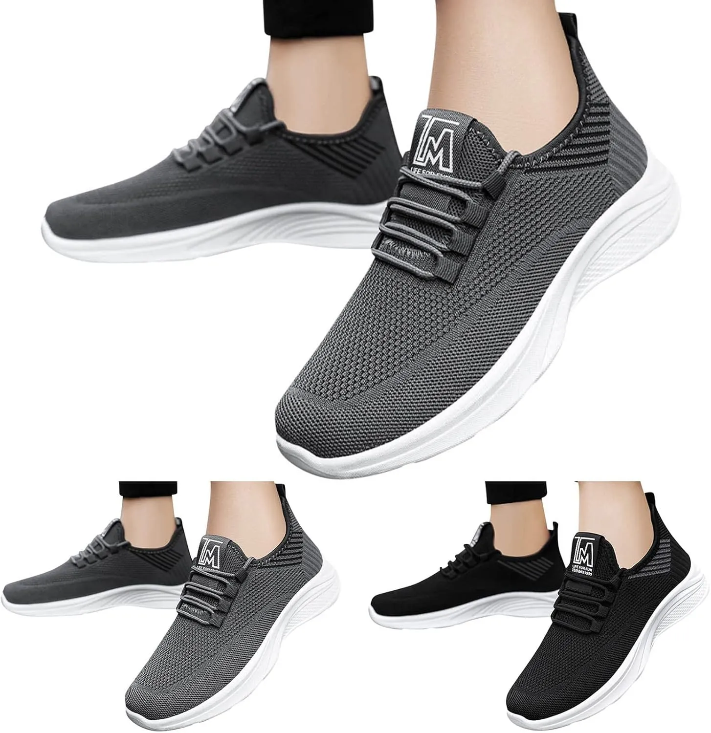 Fashion Summer Men Sports Shoes Flat Soft Bottom Non Slip Mesh Breathable Comfortable Lace Mens Lite Adapt Sneaker