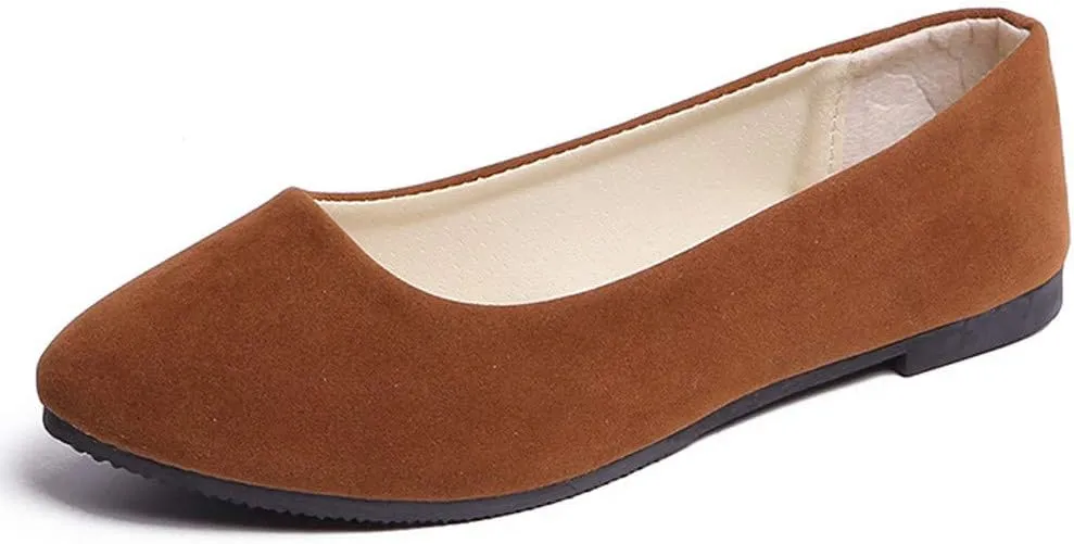 Flat Shoes for Women Slip On Comfortable Walking Ballerina Shoes Ladies Cute Ballet Flats Pumps Low Wedge Dolly Shoes
