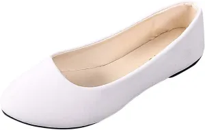 Flat Shoes for Women Slip On Comfortable Walking Ballerina Shoes Ladies Cute Ballet Flats Pumps Low Wedge Dolly Shoes