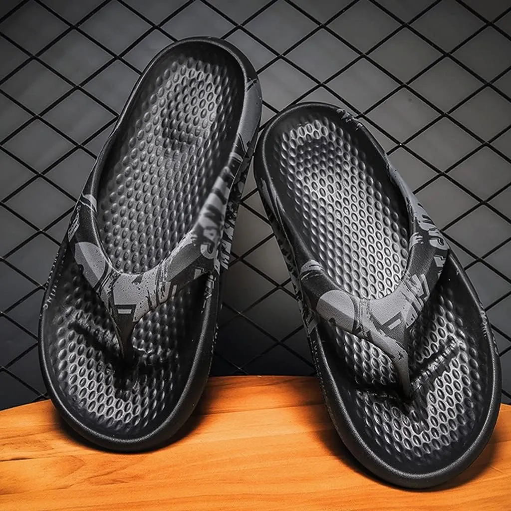 Flip Flops for Men with Arch Support Shower Slippers for Men Non Slip, Sandals Beach Shower Gym Swimming Pool Slide Comfortable Arch Support Shoes, Quickly Dry Cushioned Thong Sandals
