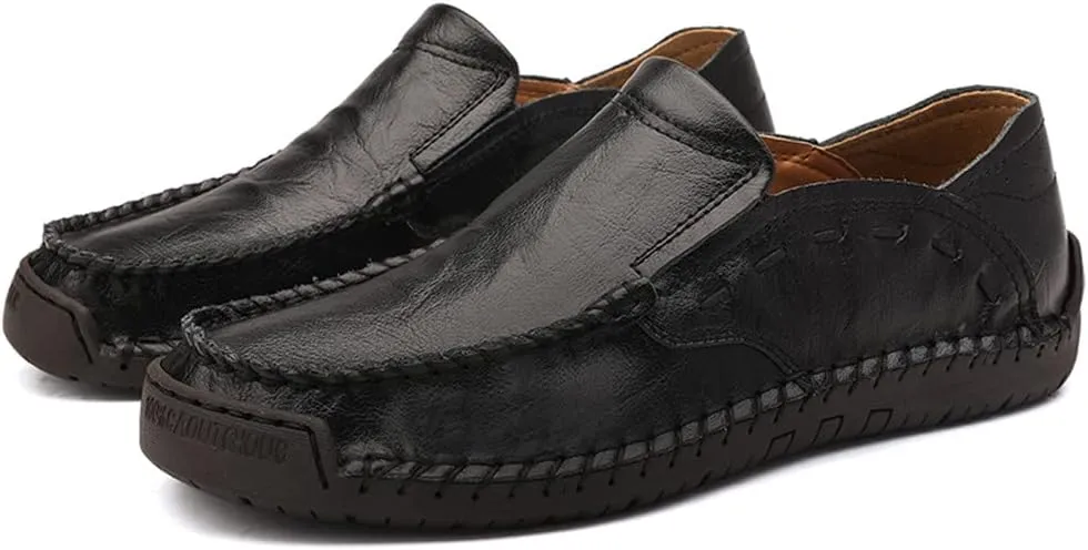 GEXECEUSS Men's Loafers Lightweight Driving Shoes Slip On Casual Penny Loafers Moccasin Flats Boat Shoes Anti-Slip Walking Shoes