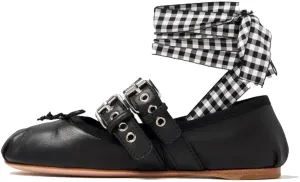 heelchic Ballet Flats Shoes for Women with Strap, Closed Round Toe Womens Ballerina Flats Comfortable Slip On Mary Jane Flats