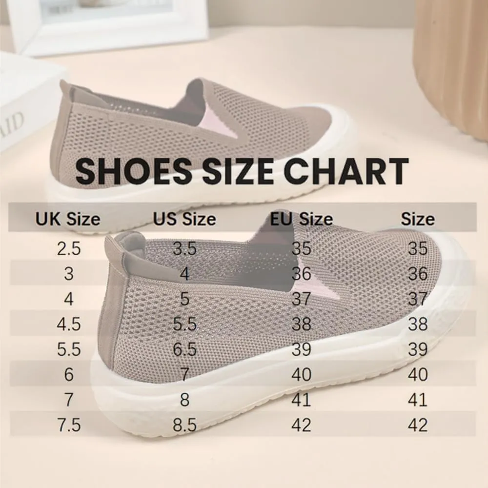 HUIQINGLI Women's Comfortable Breathable Casual Walking Shoes, Comfy Wedge Orthopedic Sneakers, Orthopedic Slip-On Walking Shoes for Women