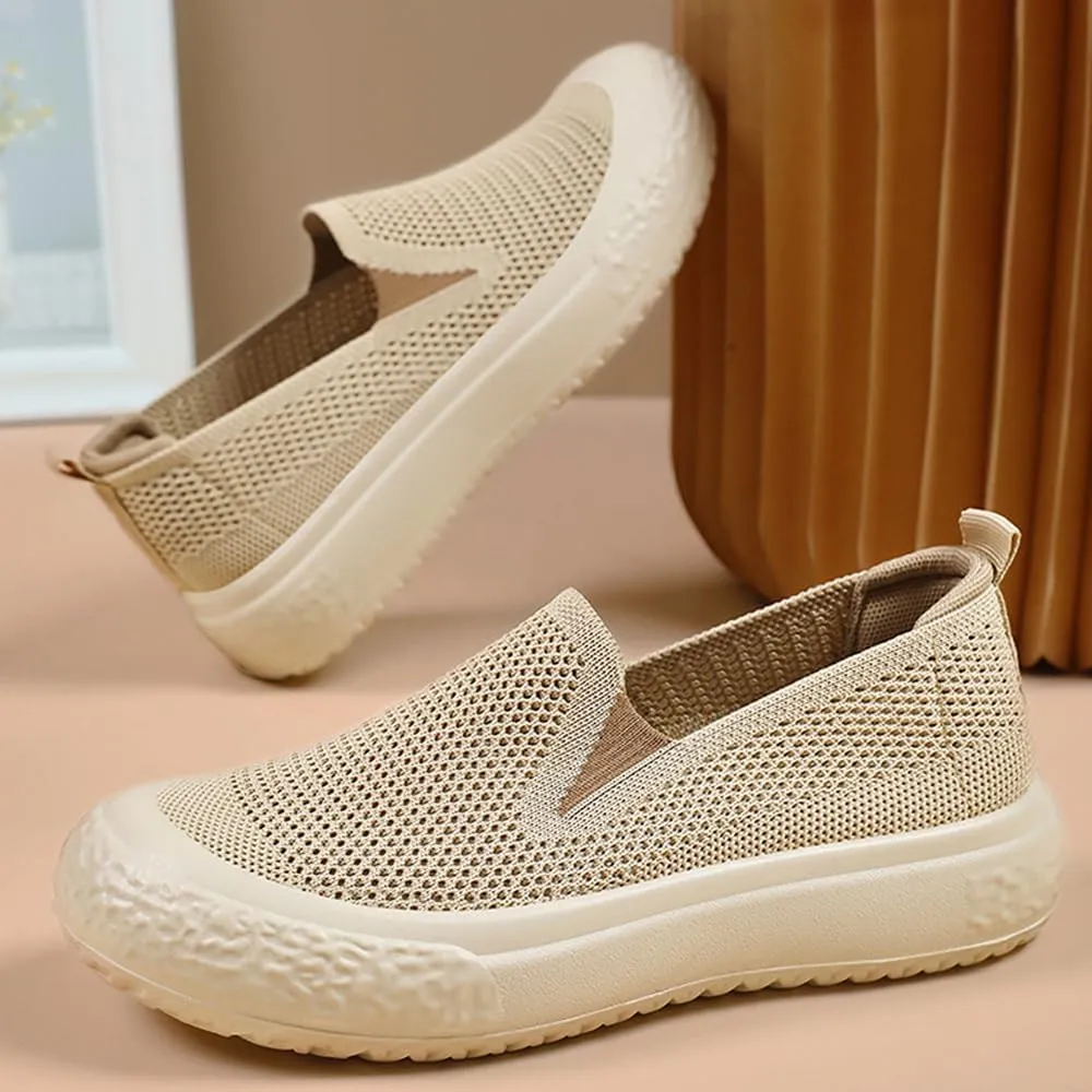 HUIQINGLI Women's Comfortable Breathable Casual Walking Shoes, Comfy Wedge Orthopedic Sneakers, Orthopedic Slip-On Walking Shoes for Women
