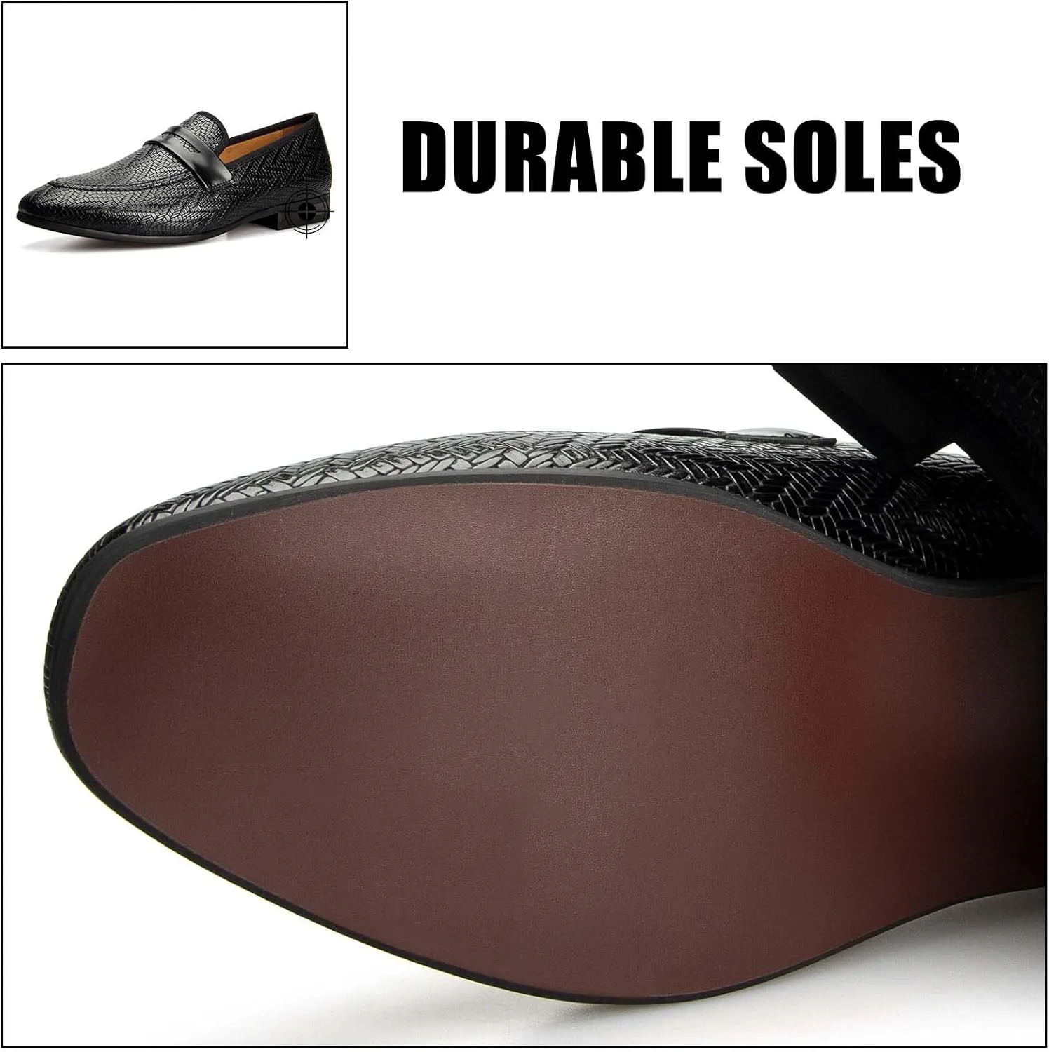 JITAI Men Loafers Slip-On Shoes for Men Fashion Dress Shoes Tuxedo Shoes