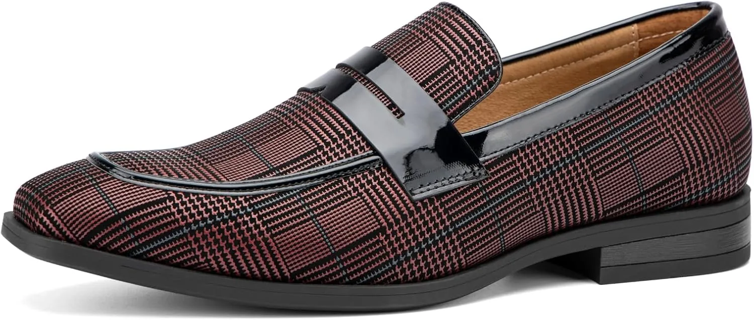 JITAI Mens Velvet Loafers Dress Shoes Loafers for Men Tuxedo Suit Shoes