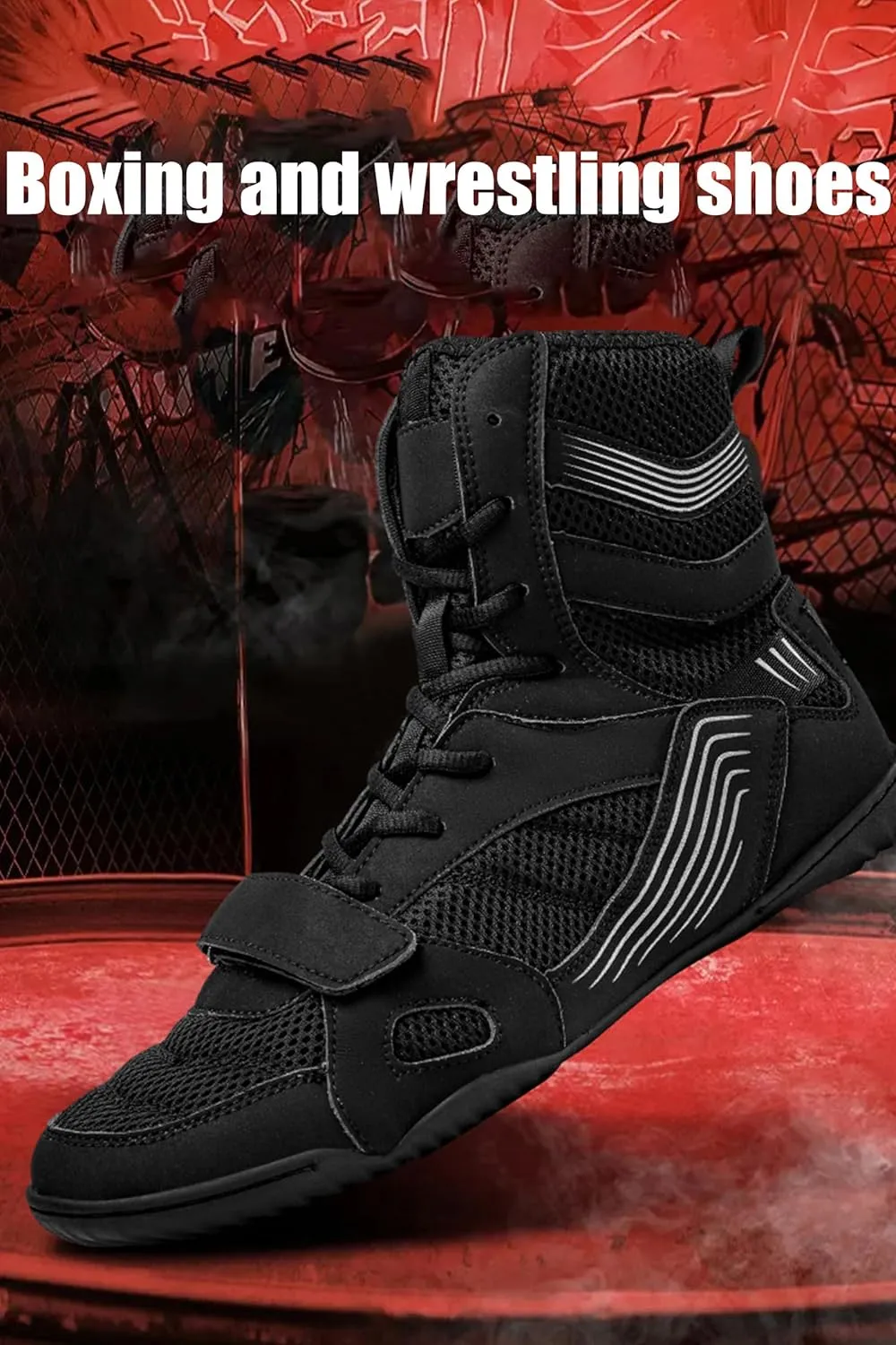 Kervaky Men's Wrestling & Boxing Shoes - Lightweight & Breathable Training Shoes for Weightlifting & Fitness