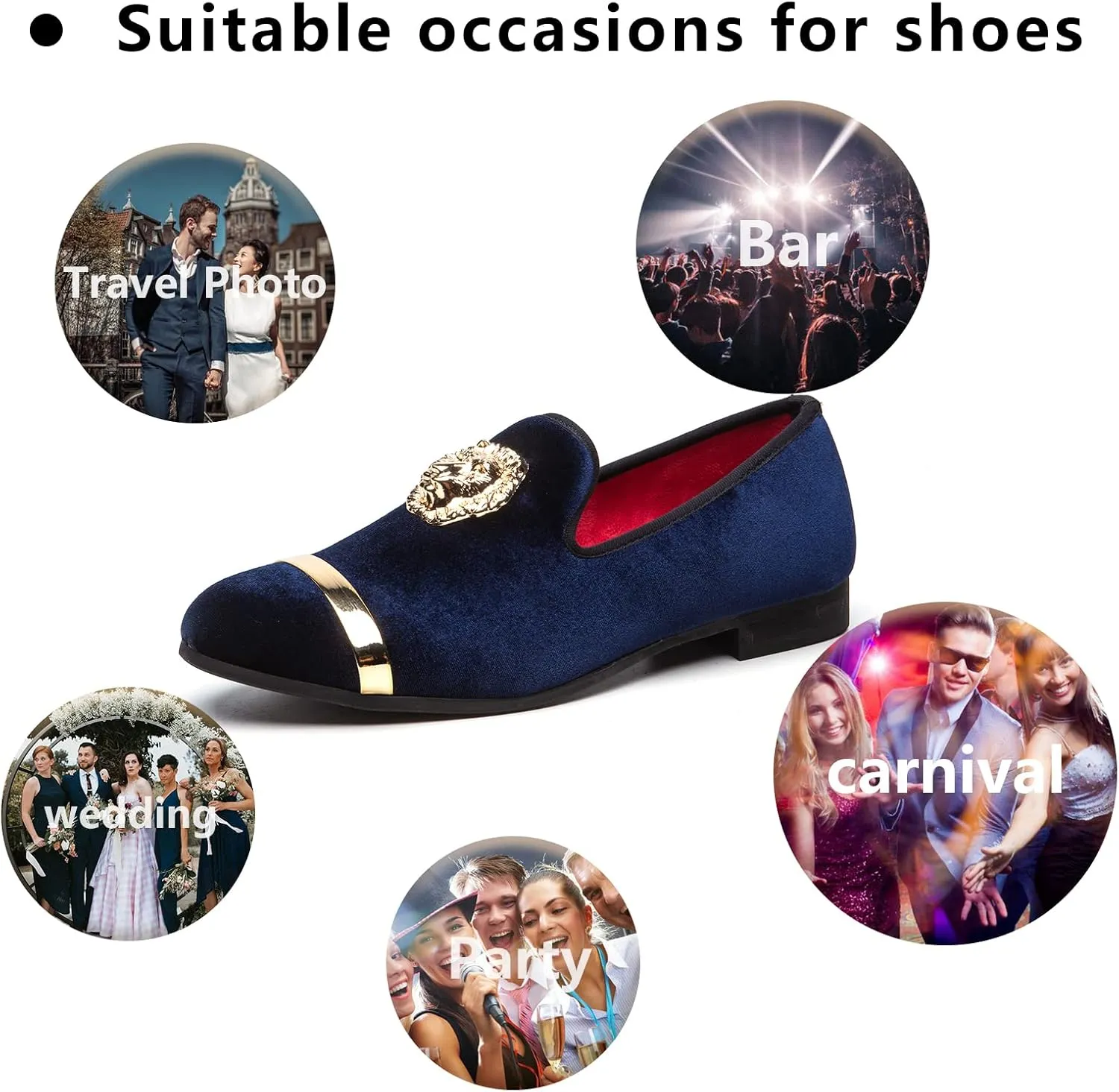 Meijiana Men's Loafers Velvet Shoes Metal Eagle Buckle Wedding Party Smoking Slipper Dress Loafers Shoes for Men
