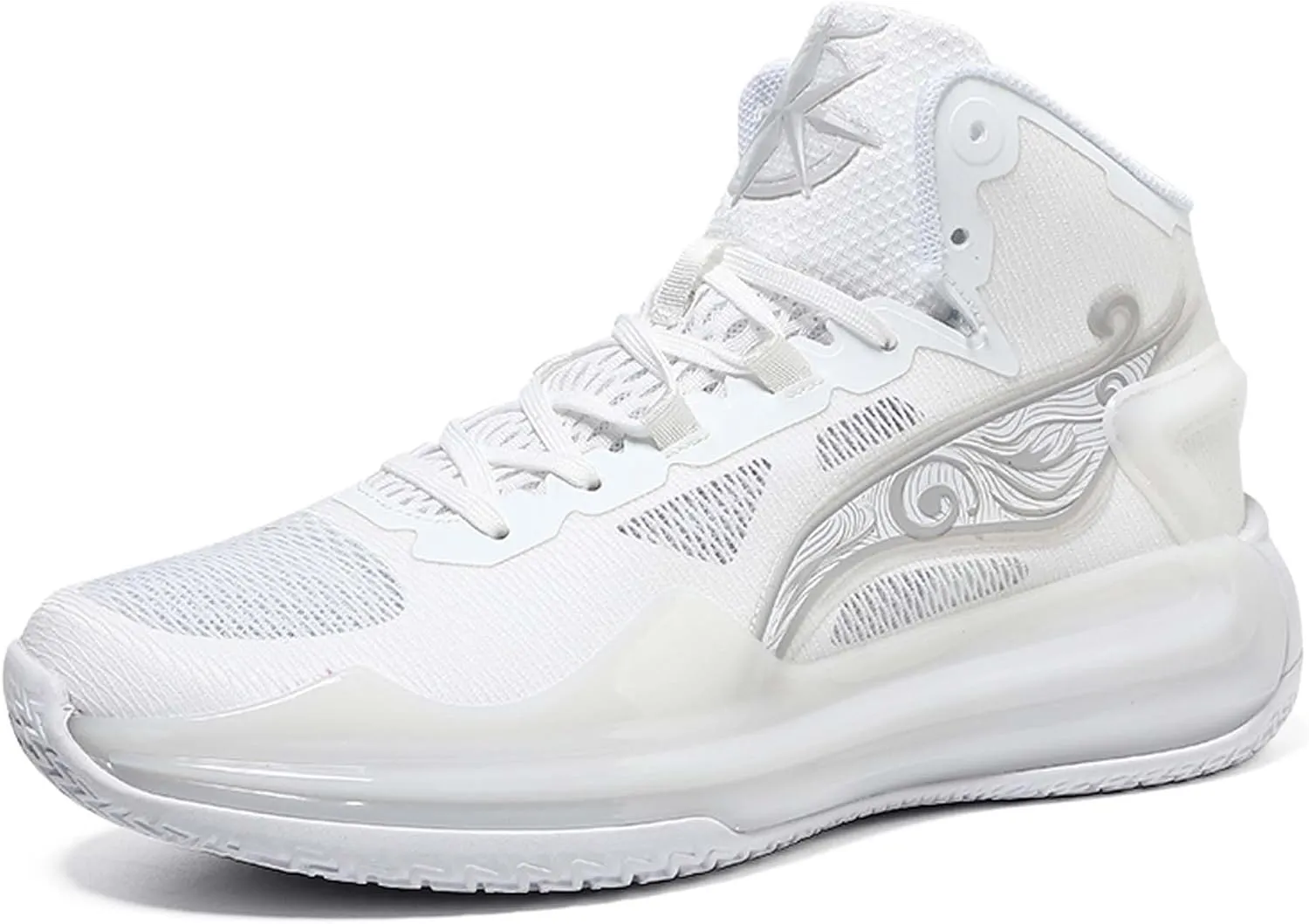 Men and Women Comfortable and Breathable Basketball Sneakers Mid Top Lace Up Non Slip Running Shoes Lightweight Carrying Casual Walking Shoes Durable Cross Training Shoes Skateboarding Shoes