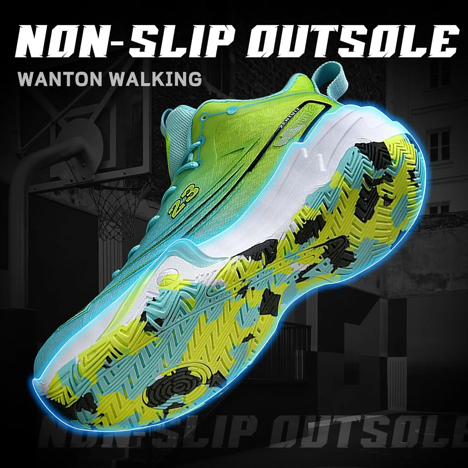 Men Basketball Shoes Anti Slip Breathable Fashionable Outdoor Sports Shoes Training Shoes