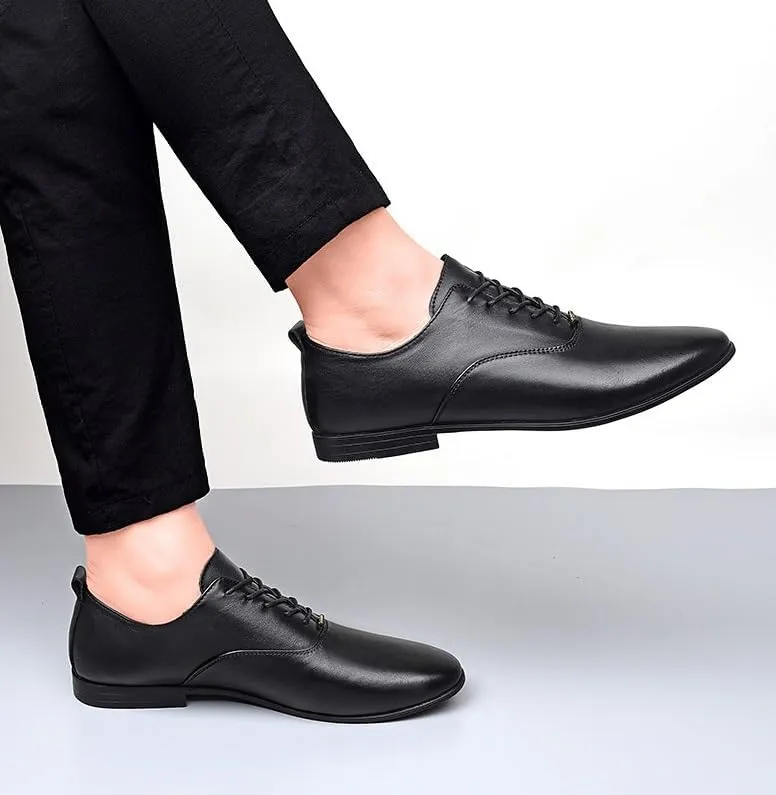 Men Casual Wedding Faux Patent Derby Shoe Men's Classic Business Formal Oxford Shoes