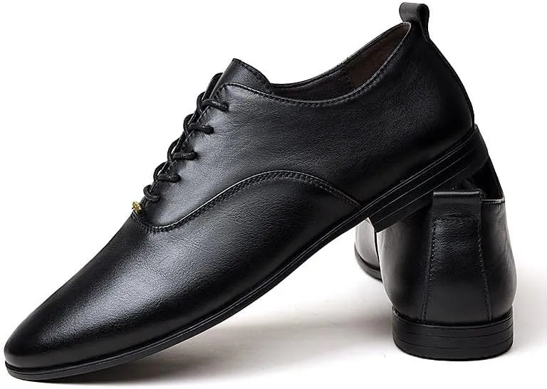 Men Casual Wedding Faux Patent Derby Shoe Men's Classic Business Formal Oxford Shoes