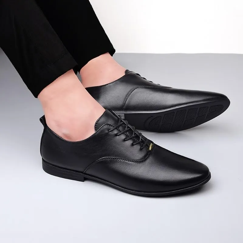 Men Casual Wedding Faux Patent Derby Shoe Men's Classic Business Formal Oxford Shoes