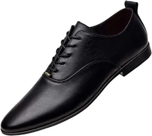 Men Casual Wedding Faux Patent Derby Shoe Men's Classic Business Formal Oxford Shoes