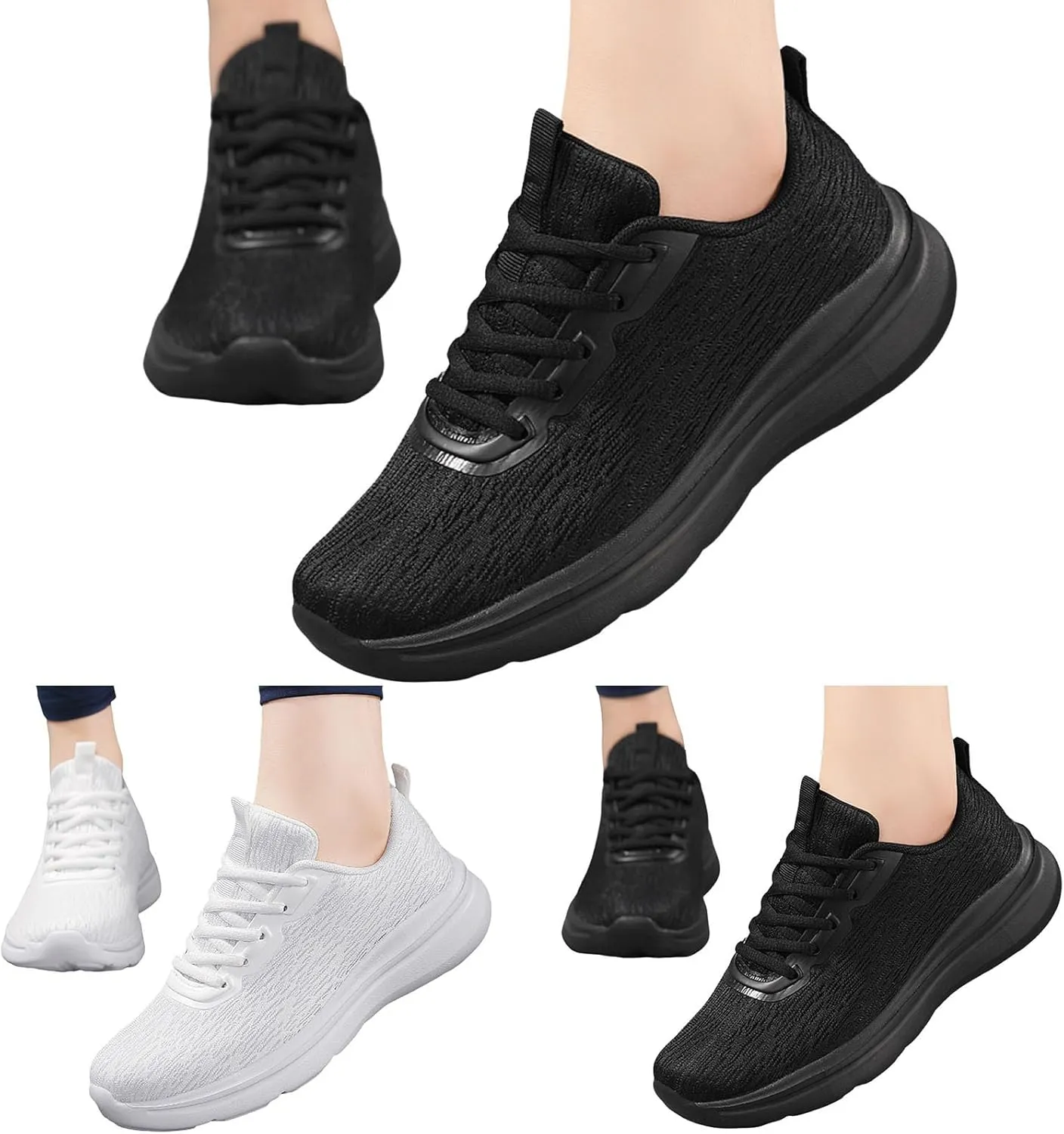Men Sports Shoes Fashion New Pattern Simple Solid Color Couple Flat Bottom Mesh Breathable and Mens Sneaker Socks High