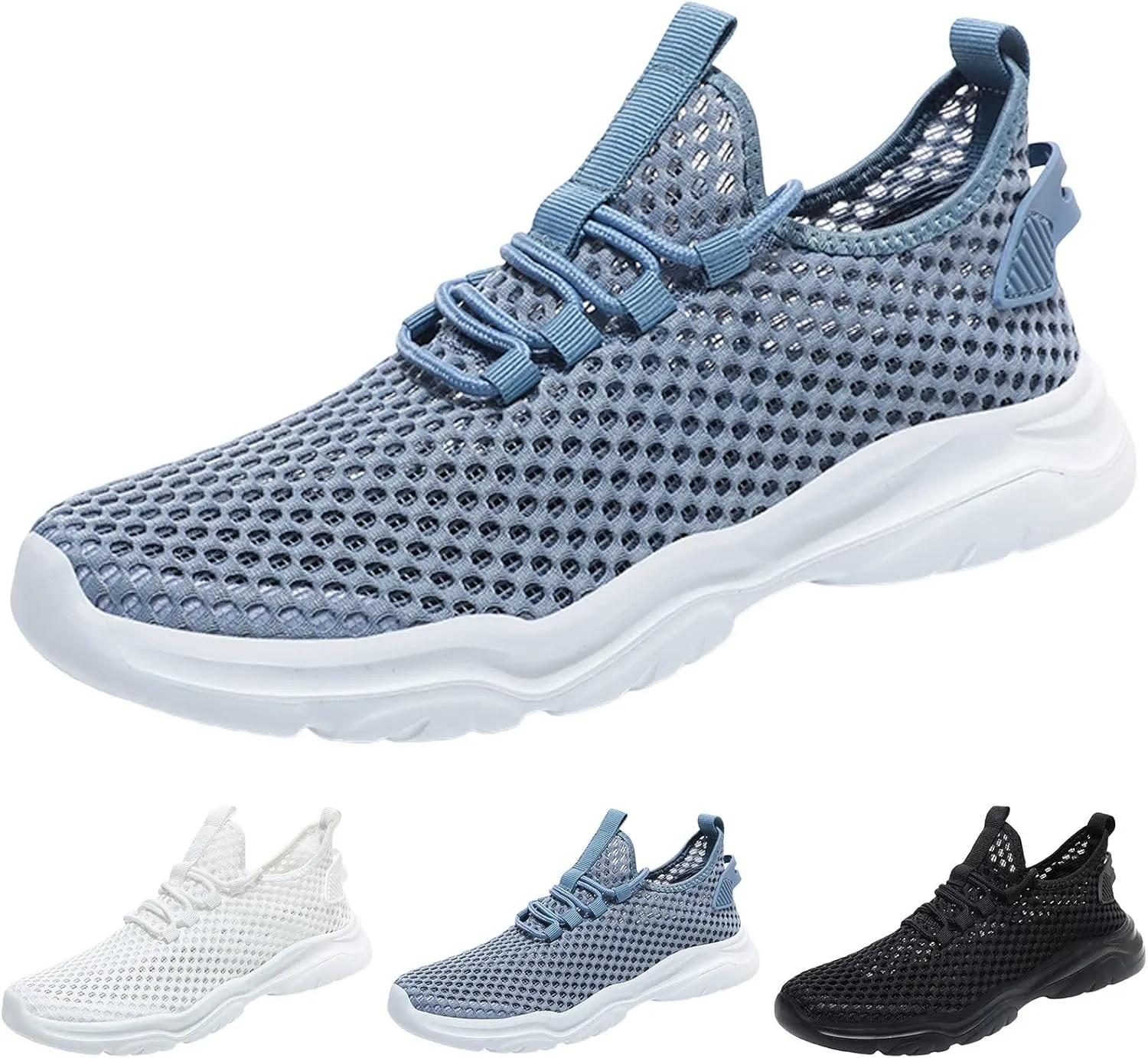 Men Sports Shoes Fashion New Pattern Summer Mesh Hollow Breathable and Comfortable Lightweight Lace Up Sneaker Men