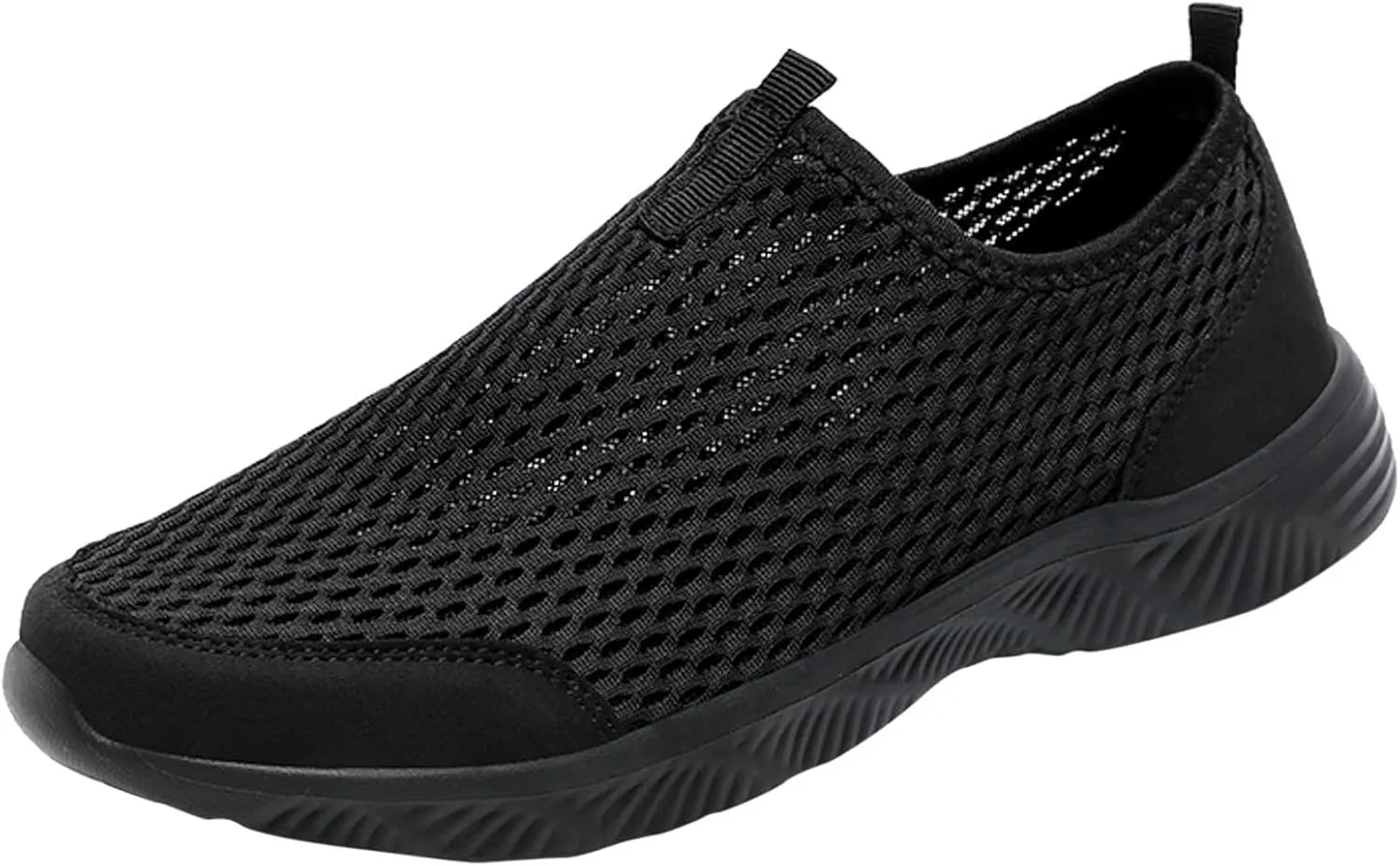Men Sports Shoes Fashionable Simple and Pure Color Mesh Hollowed Out Breathable Comfortable and Men's Sneaker