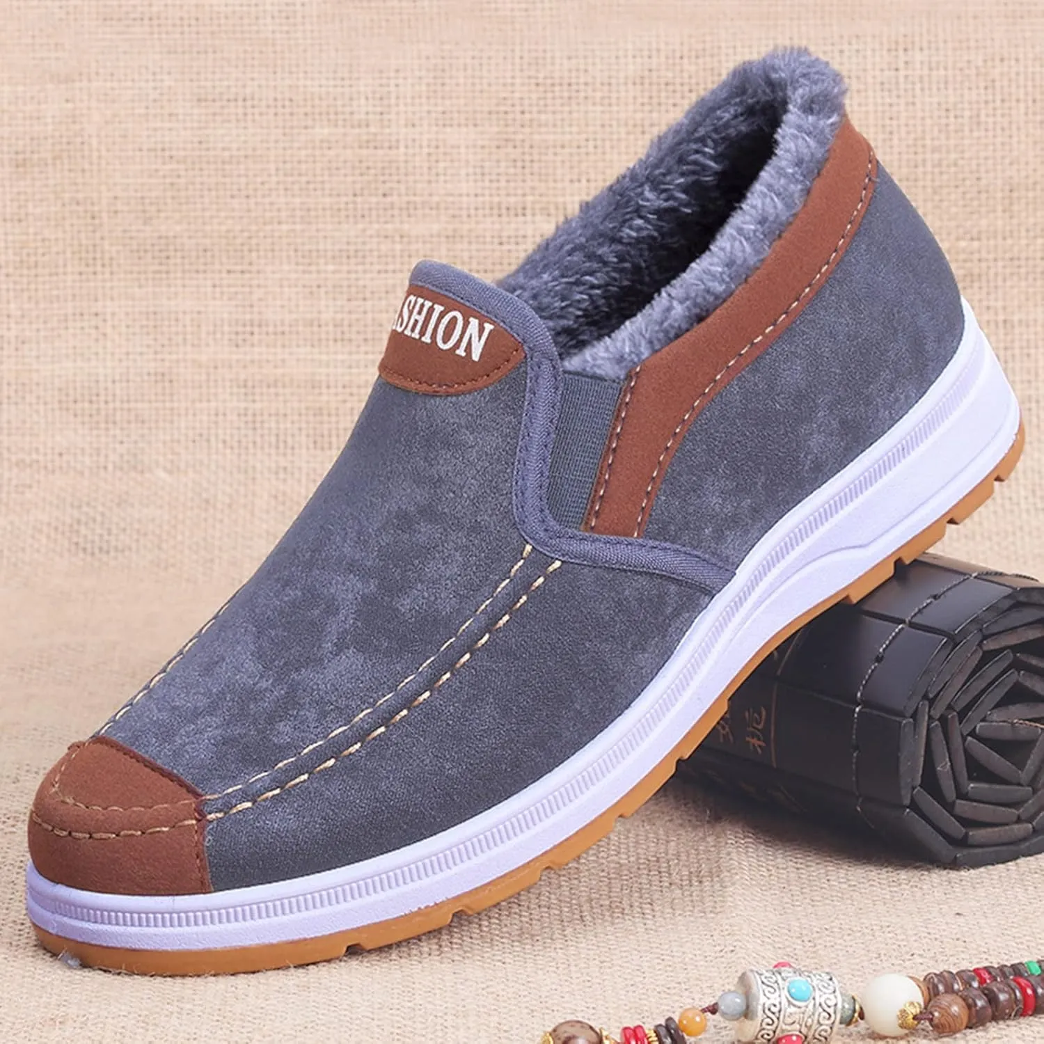 Mens Casual Loafer Shoes Soft Walking Shoes Breathable Lightweight for Adult Male Winter Walking Shoes for Men