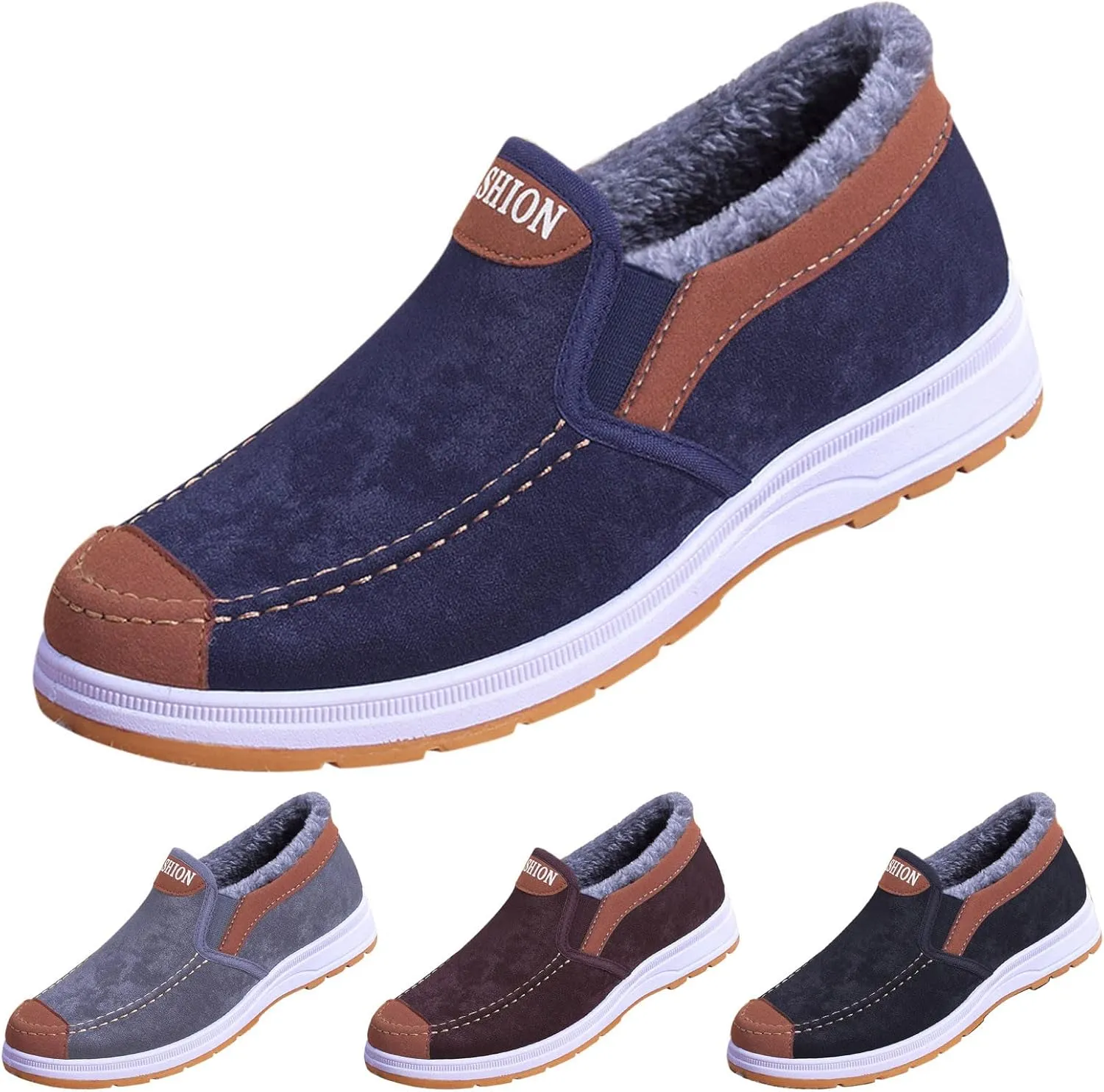 Mens Casual Loafer Shoes Soft Walking Shoes Breathable Lightweight for Adult Male Winter Walking Shoes for Men
