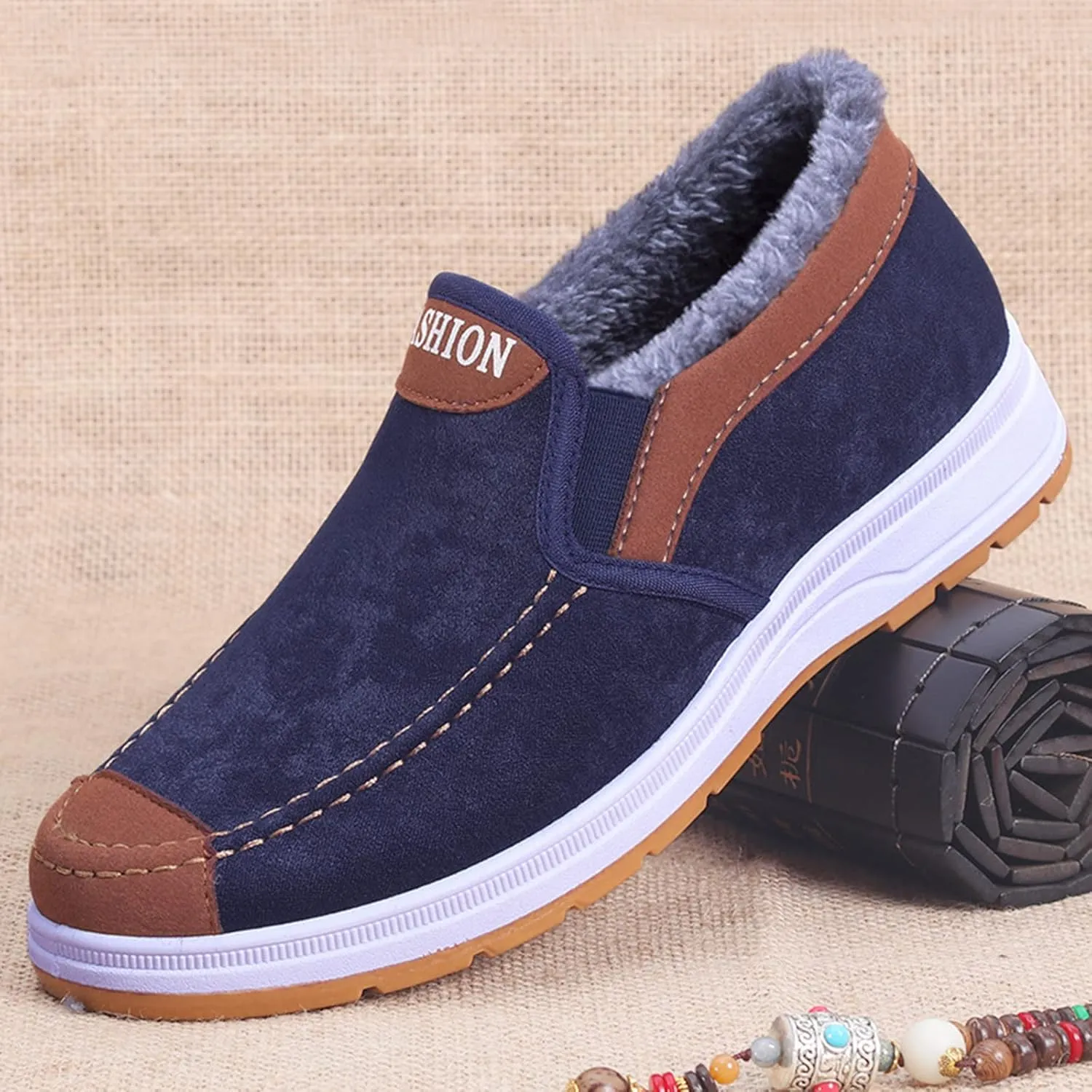 Mens Casual Loafer Shoes Soft Walking Shoes Breathable Lightweight for Adult Male Winter Walking Shoes for Men
