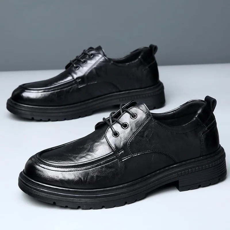 Men's Classic Business Dress Shoes Mens Lace-up Patent Leather Tuxedo Shoes Comfort Soft Men Derby Shoes(8.5)