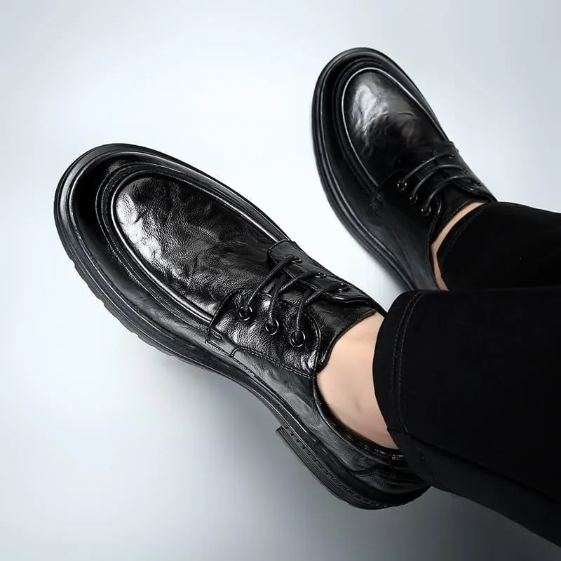 Men's Classic Business Dress Shoes Mens Lace-up Patent Leather Tuxedo Shoes Comfort Soft Men Derby Shoes(8.5)